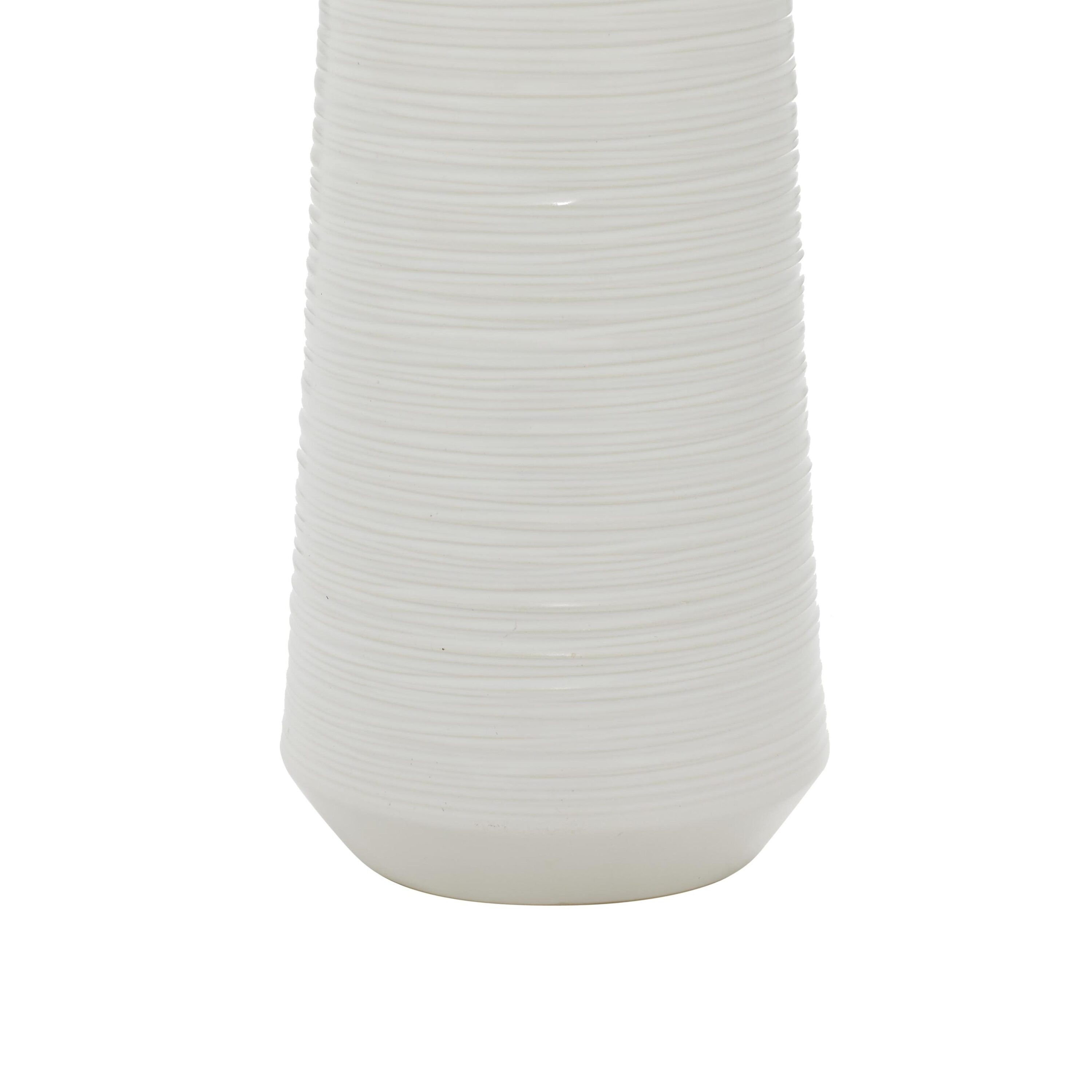 White Porcelain Cylinder Table Vase 12"