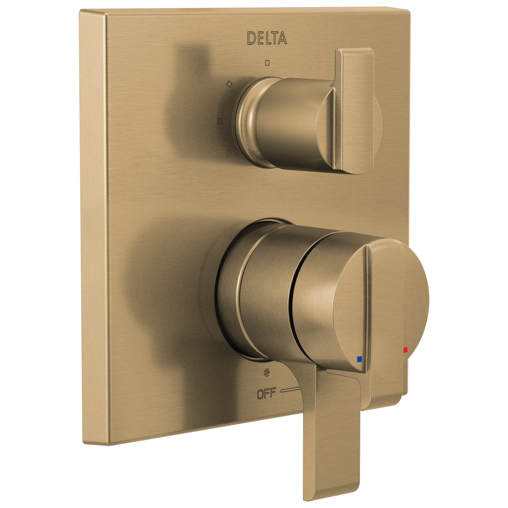 Delta T27867-CZ Ara Champagne Bronze 3.38-Inches Universal Bathtub/Shower Diverter 2.25-Inches -ID