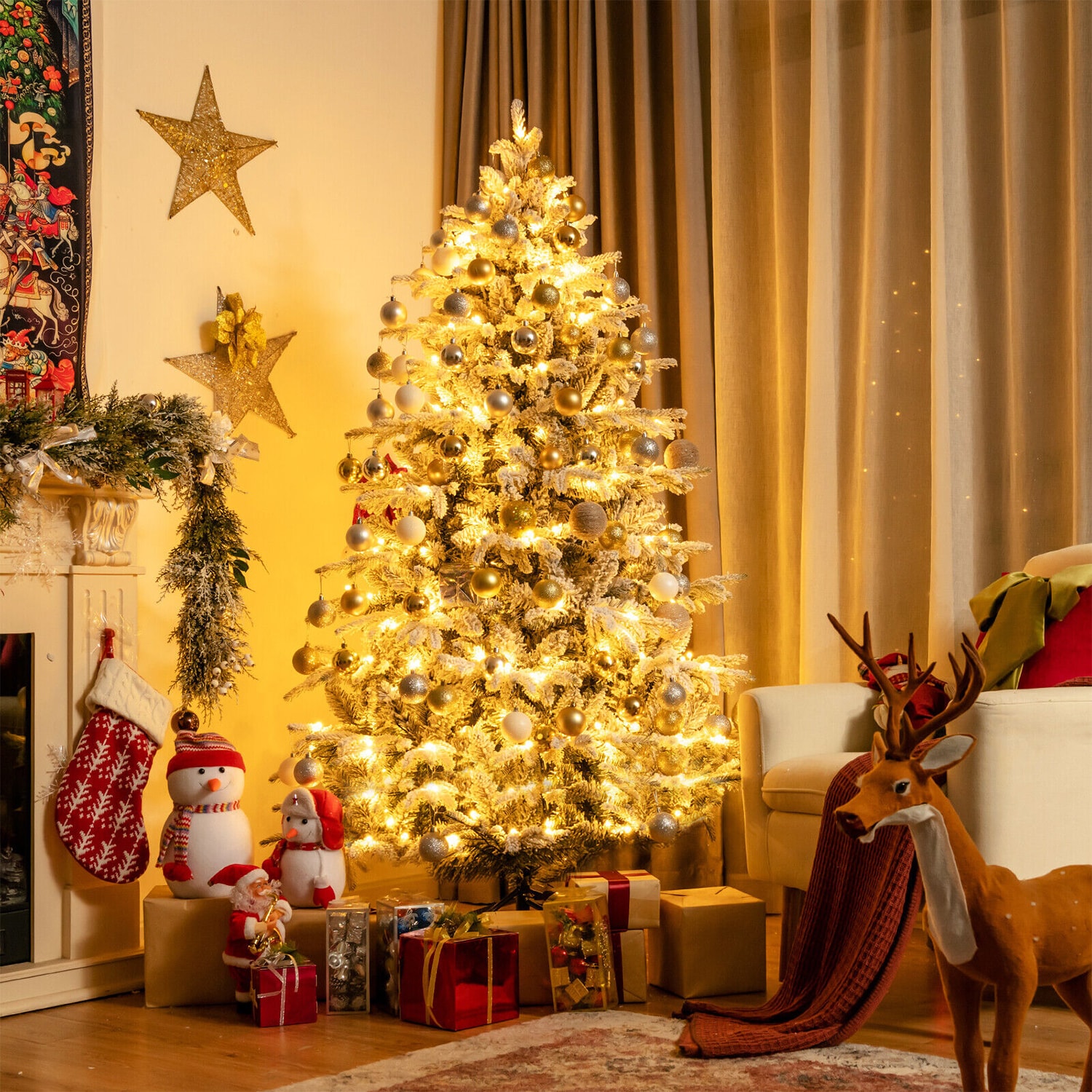WELLFOR HYJ23569US Artificial-Christmas-Trees - View #6