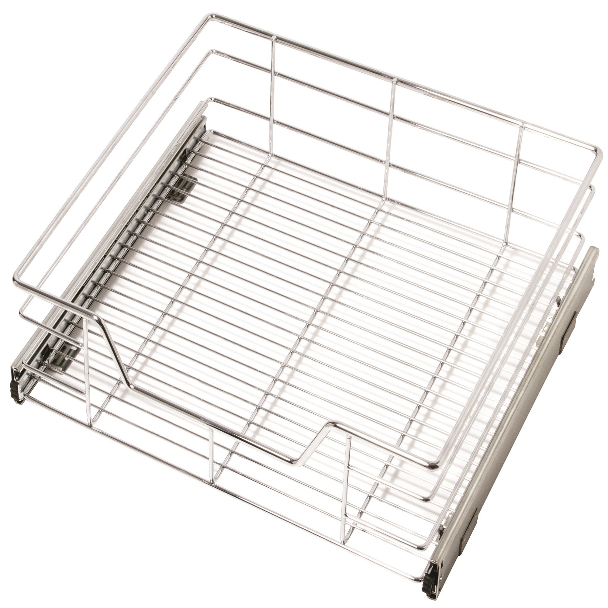 Smart Design 8441290 20-in W x 6.1-in H x 18-in D Cabinet-mount Chrome Metal Sliding shelf kit