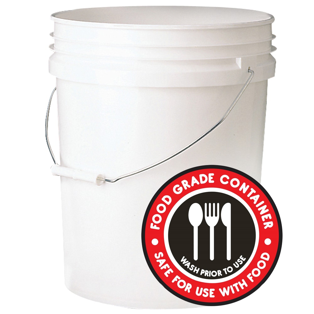 Plastic Pail - 2 Gallon, Red - ULINE - Qty of 5 - S-9941R