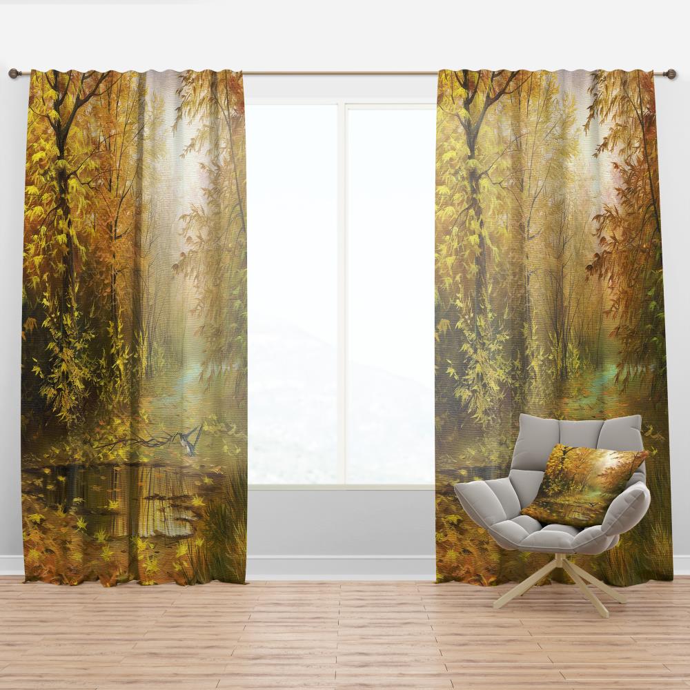Designart CTN17884-52-108 108-in Green Room darkening Thermal lined Rod pocket Single curtain panel