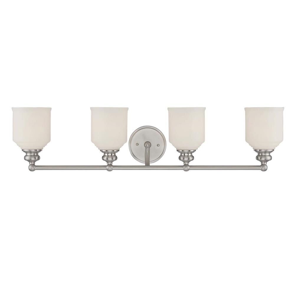  LW-SH511853 33.5-in 4-Light Satin Nickel Transitional Vanity Light Bar