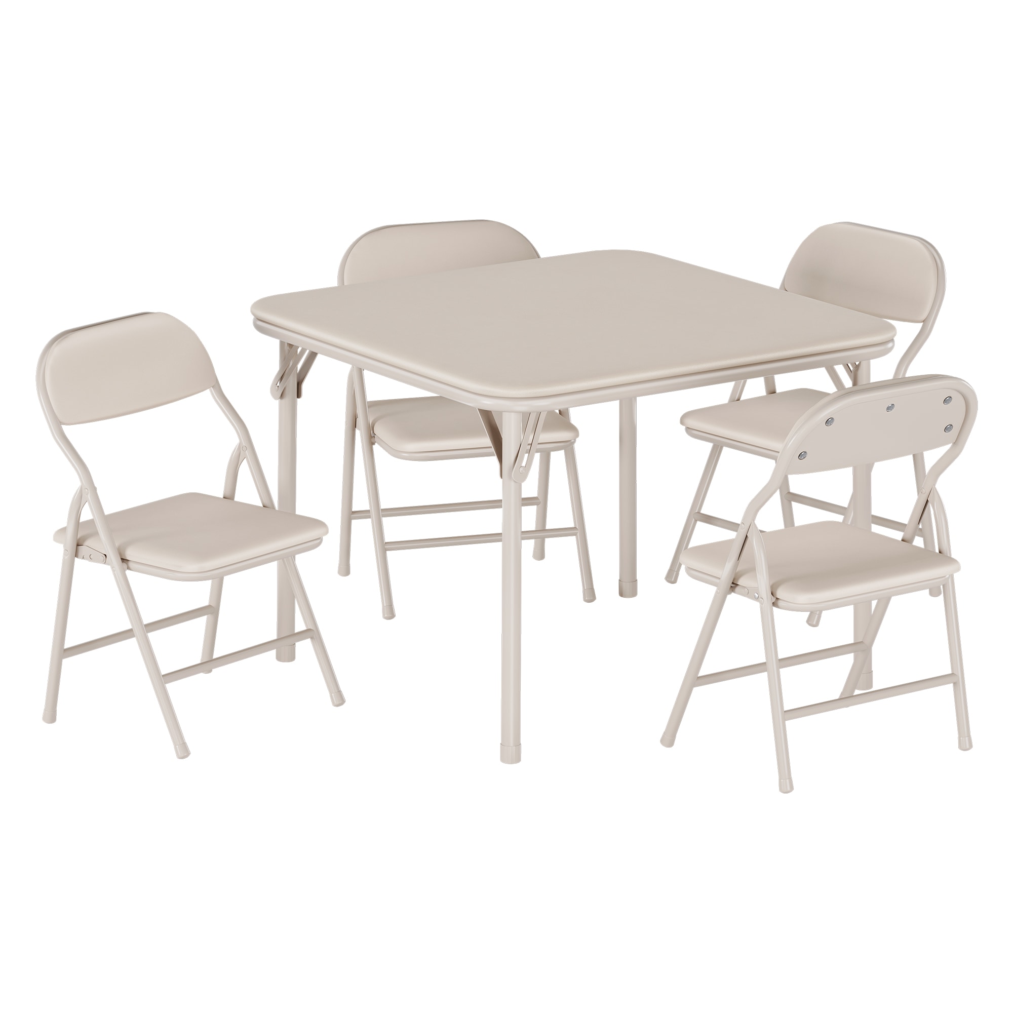 GarveeLife 5 Piece Folding Card Table and Chairs Set Portable Dining Table Set with Padded Chairs Foldable Card Table and Chairs for Indoor Outdoor