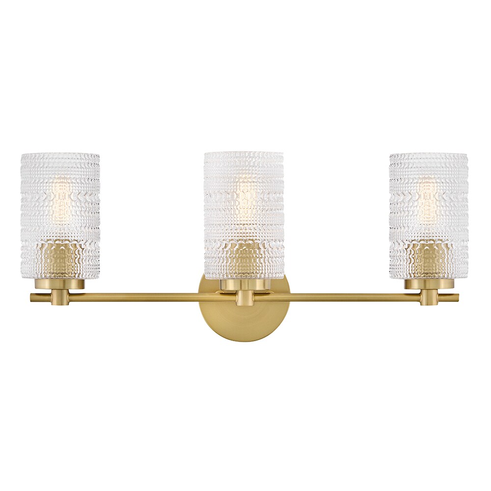 Lark 85573LCB Mabel 24.5-in 3 -Light Antique Brass Transitional Vanity light