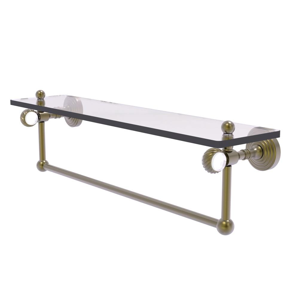 Allied Brass PG-1TBT-22-ABR Pacific Grove Antique Brass Wall mount Bathroom Shelf ( 22-in x 6.4-in x 5-in )
