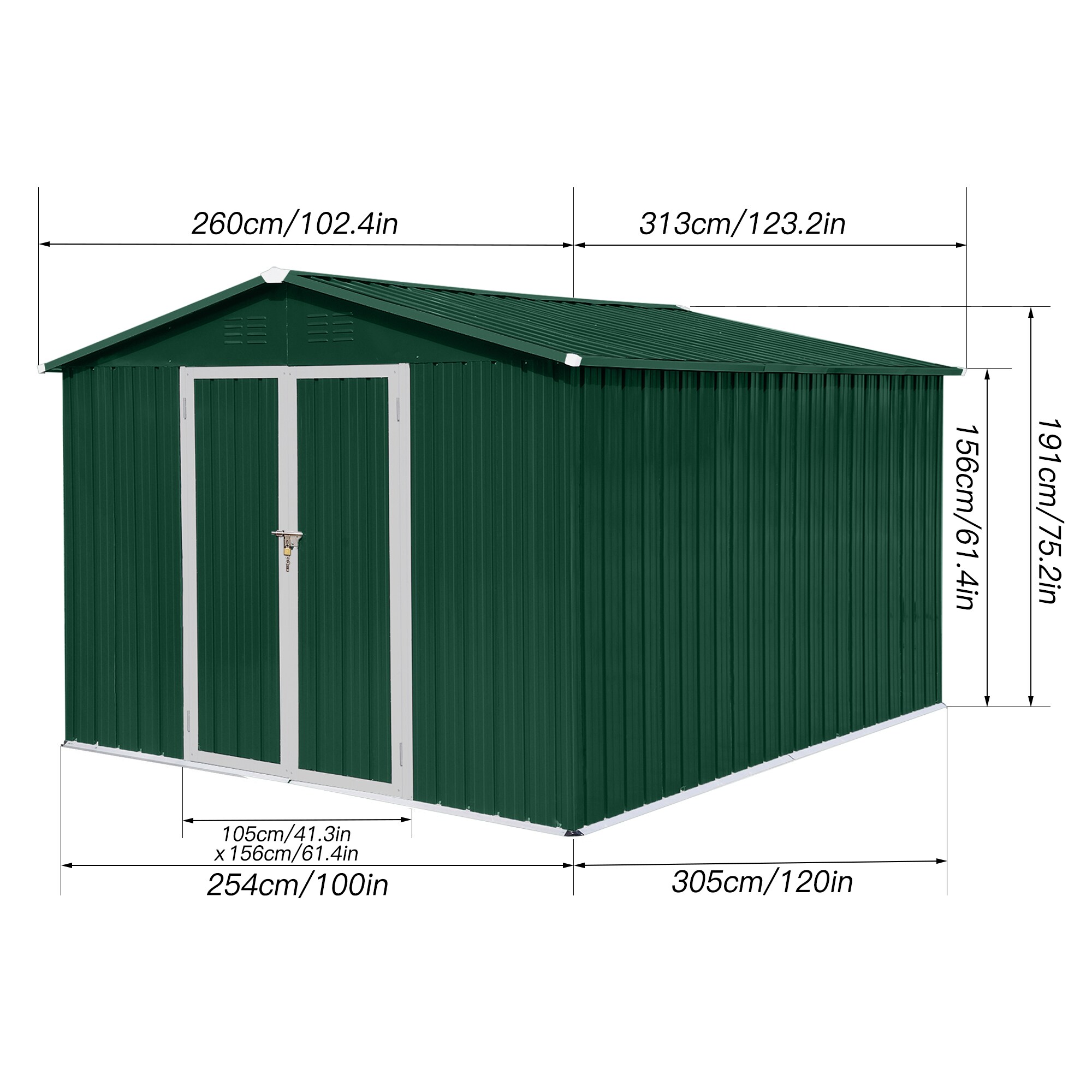 Poinic CURDS-S00017-1350 Metal-Storage-Buildings-Sheds - View #5