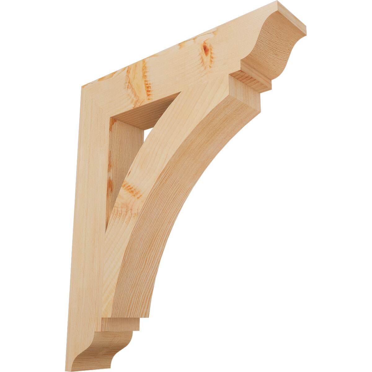 Ekena Millwork BKT04X20X24THR01SDF Thorton traditional smooth 3-1/2-in x 20-in x 24-in Douglas fir Brown Wood Standard bracket