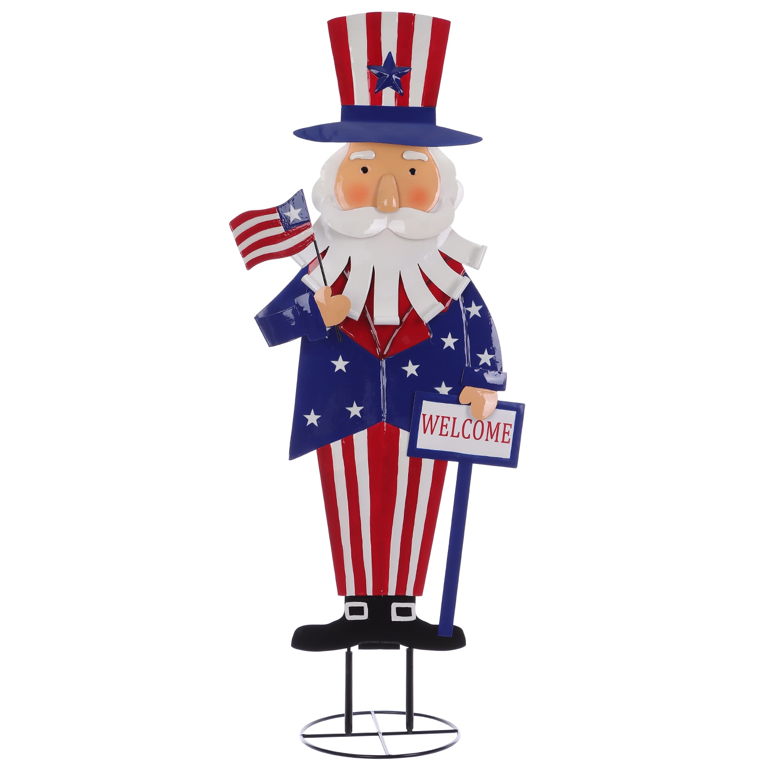 Holiday Living LW37-LG0327 Metal Outdoor Free standing decoration Uncle Sam 4th of July Decor