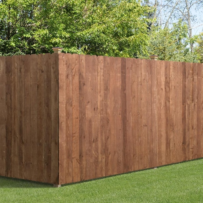 8 Ft Whitewood Dog Ear Fence Panel