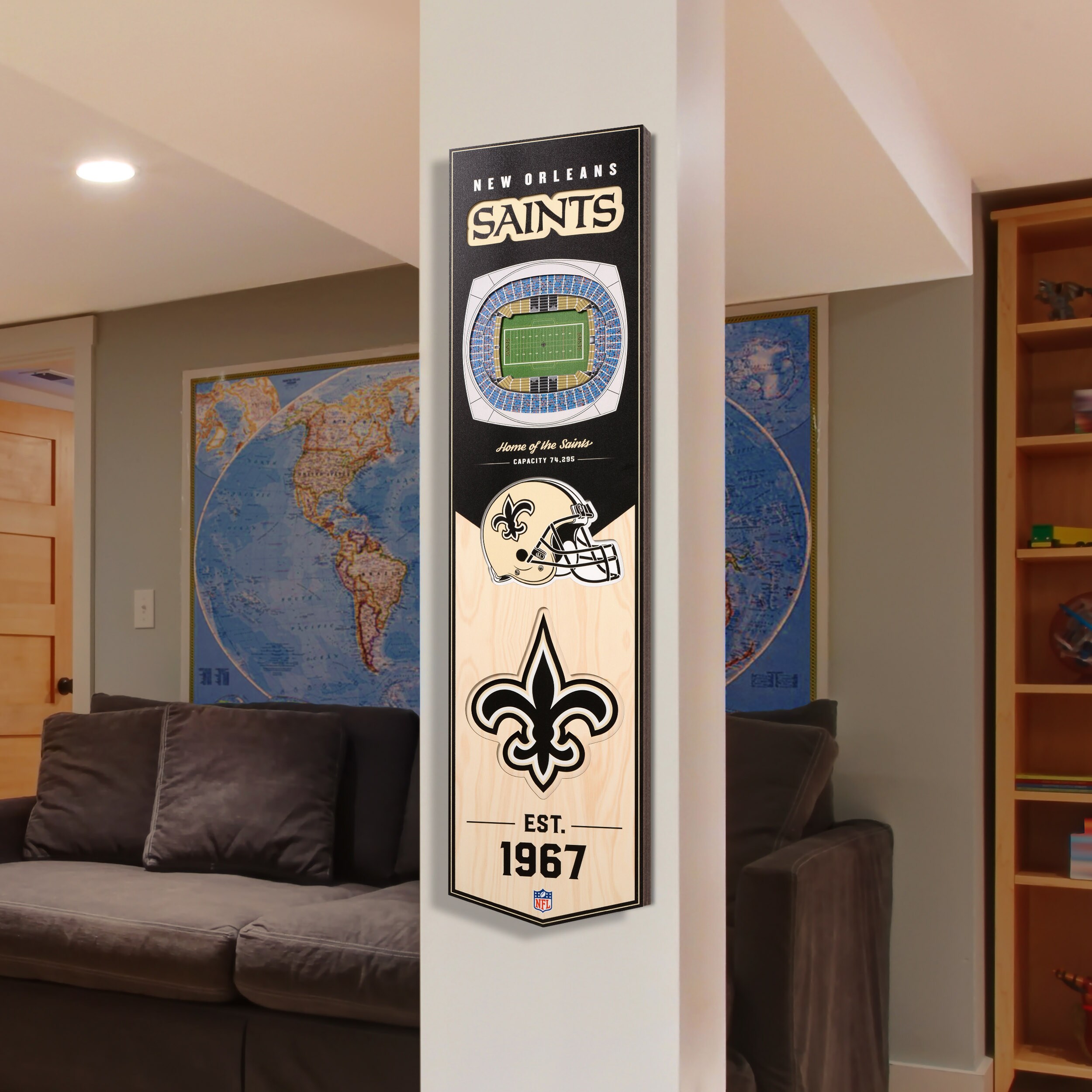 6.25” NFL New Orleans Saints 3D Decal Sticker