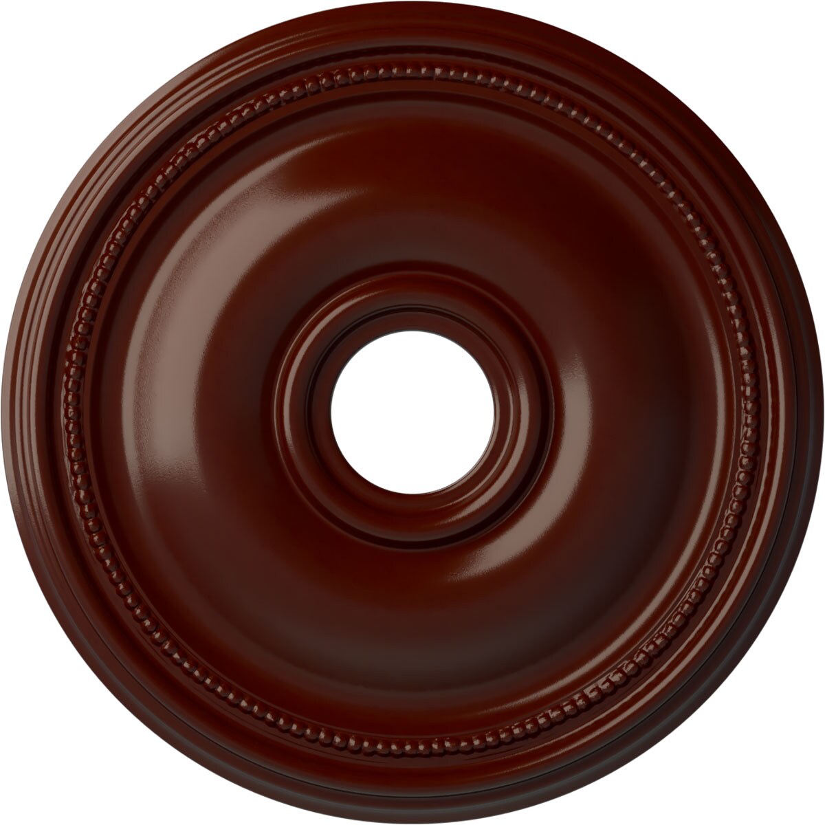 Ekena Millwork CM18BRBMF Bradford 18.125-in W x 18.125-in L Painted Brushed Mahogany Polyurethane Whole Ceiling Medallion