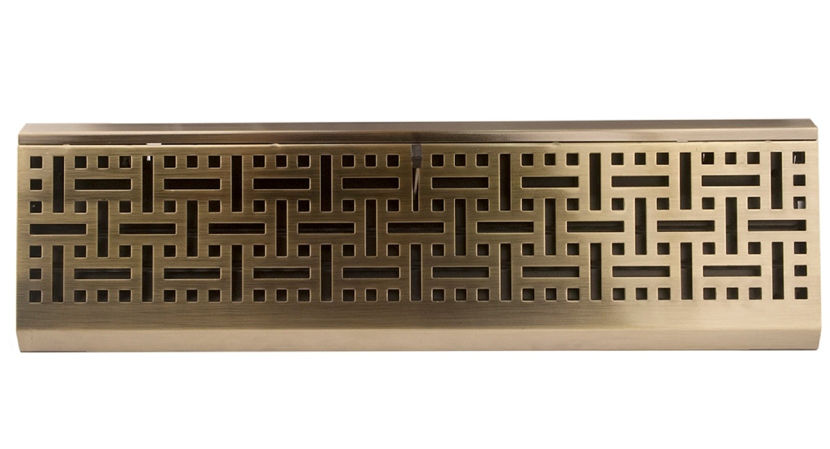 Accord Select AMBBABB18 2-1/4-in x 15-in Steel Antique Brass Baseboard Register (Outside Width- 18-in)