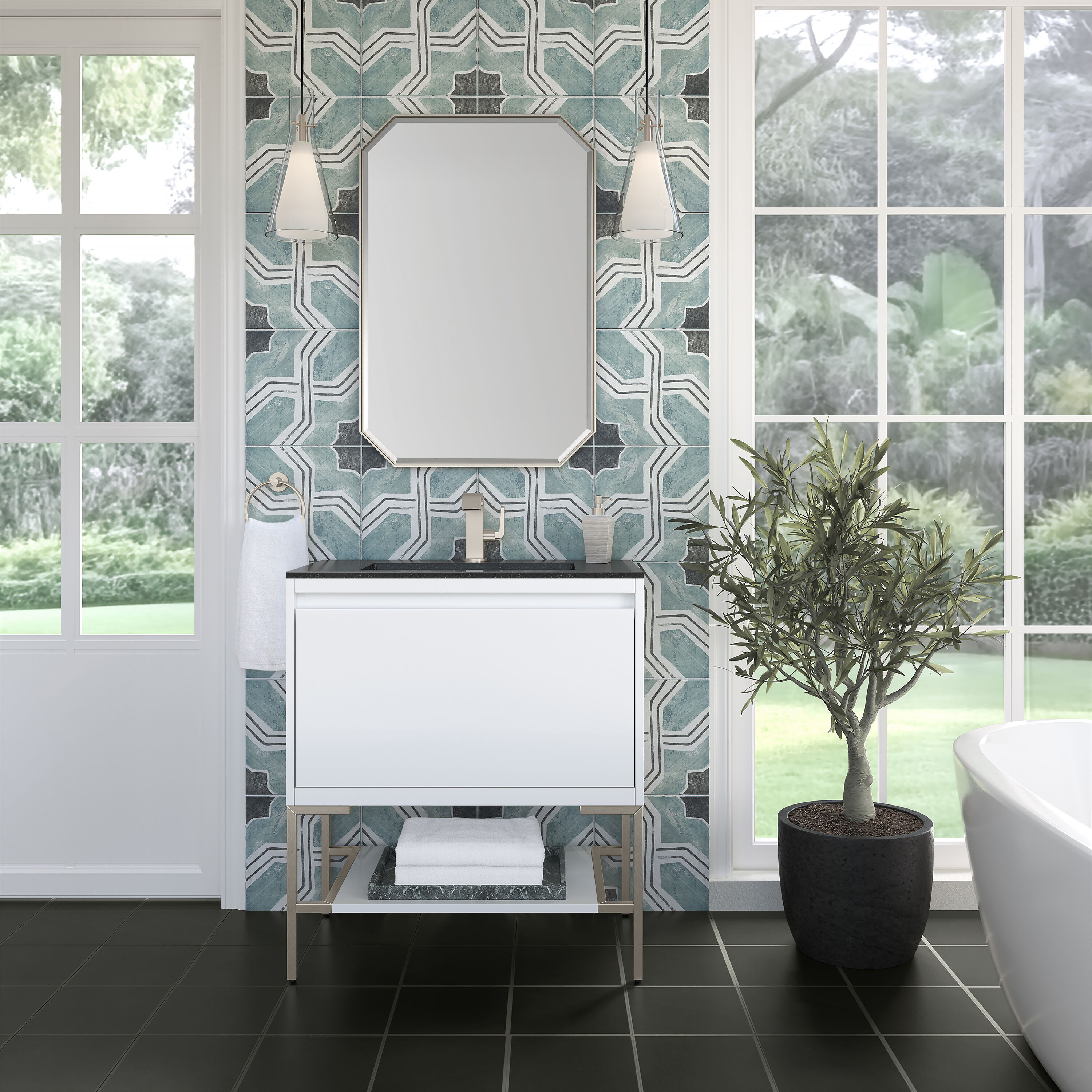 James Martin Vanities 805-V31.5-GW-BN-CH Bath-Vanity-Combo - View #2