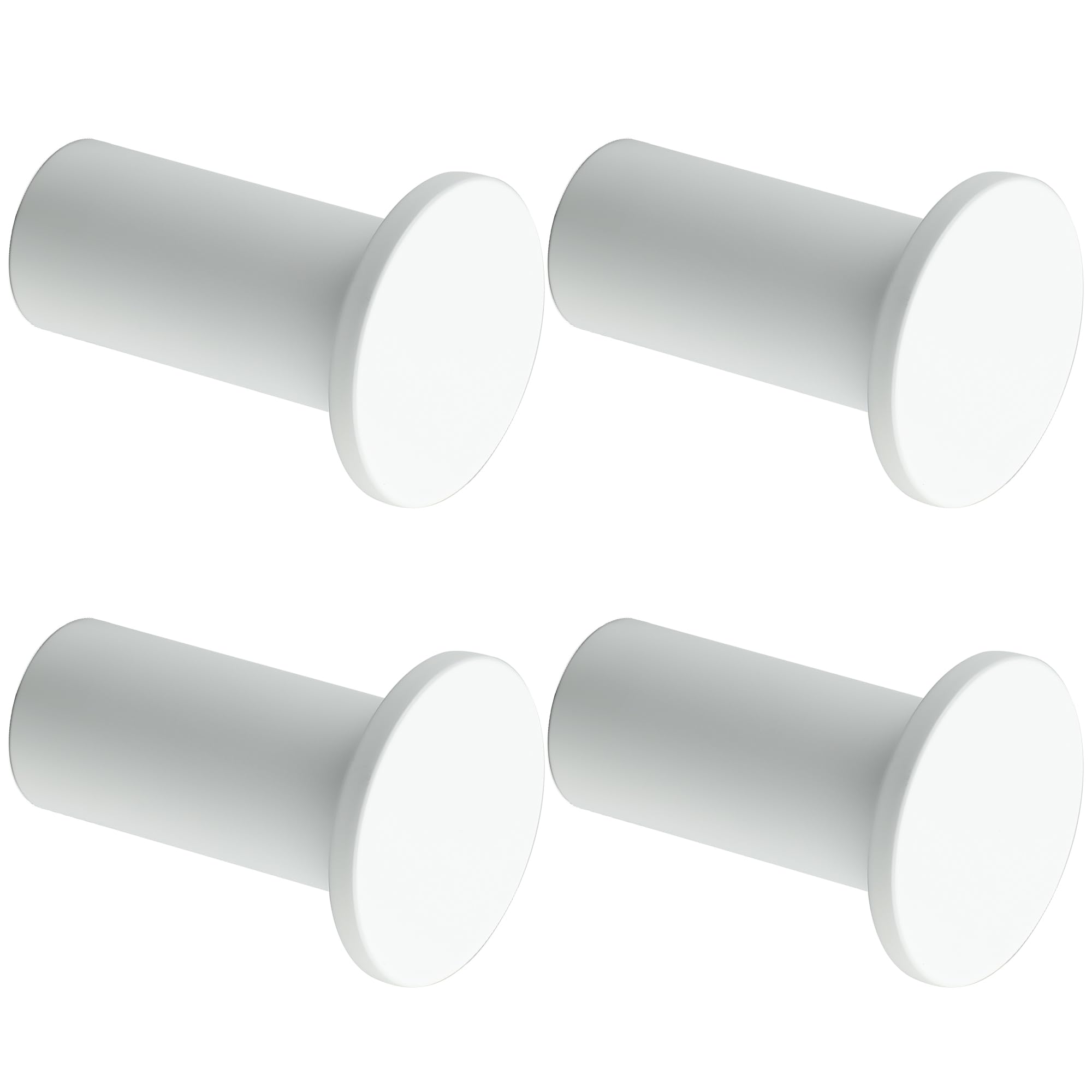Aoibox  White Stainless Steel Hooks for Hanging Heavy Duty Towel Hooks for Bathrooms 4 Pack 1 78 x 1 26 in