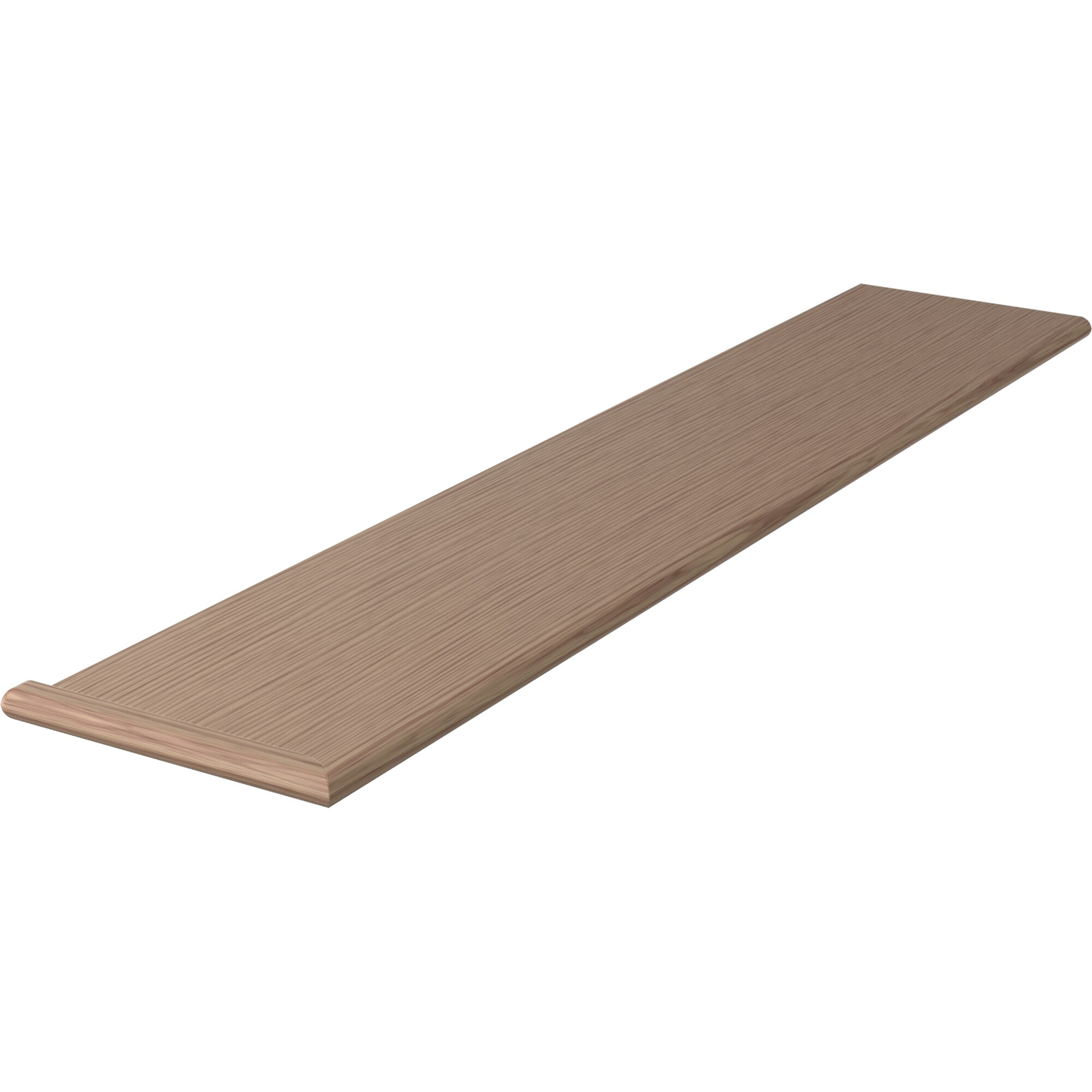 L.J. Smith Stair Systems 807011X54LH-HK 54-in x 11.5-in x 1-in Brown Hickory Left return Bullnose Stair Tread