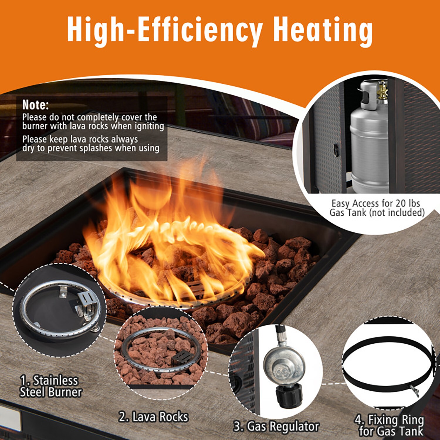 GZMR GZ-A01NP27DK Outdoor-Gas-Firepits - View #8