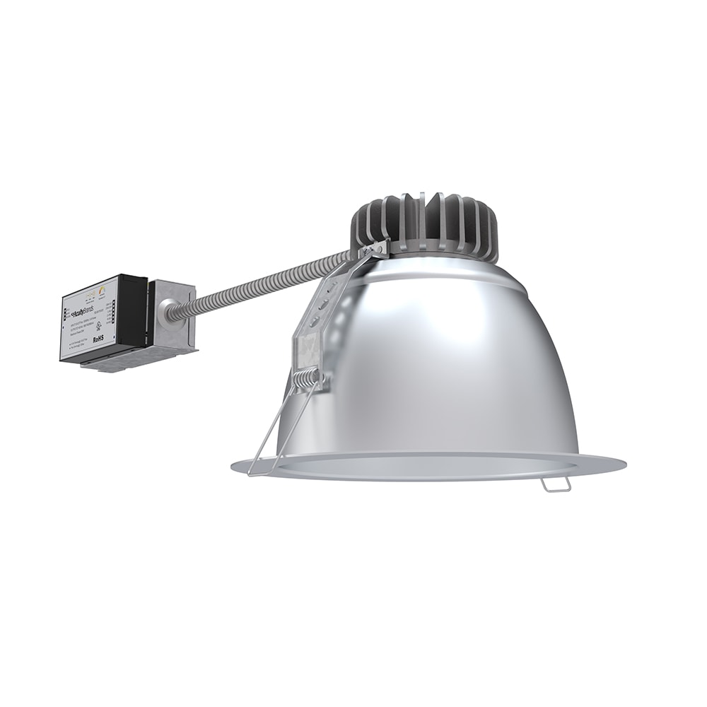 Lithonia Lighting LBR8ALO2SWW1ARLSSMWD LBR8 Series Semi-Specular 8-in 2000 -Lumens Switchable Round Dimmable LED Damp rated Recessed Downlight