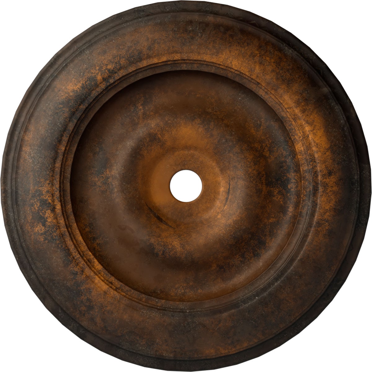 Ekena Millwork CM44CLRUS Classic 44.5-in W x 44.5-in L Painted Rust Polyurethane Whole Ceiling Medallion