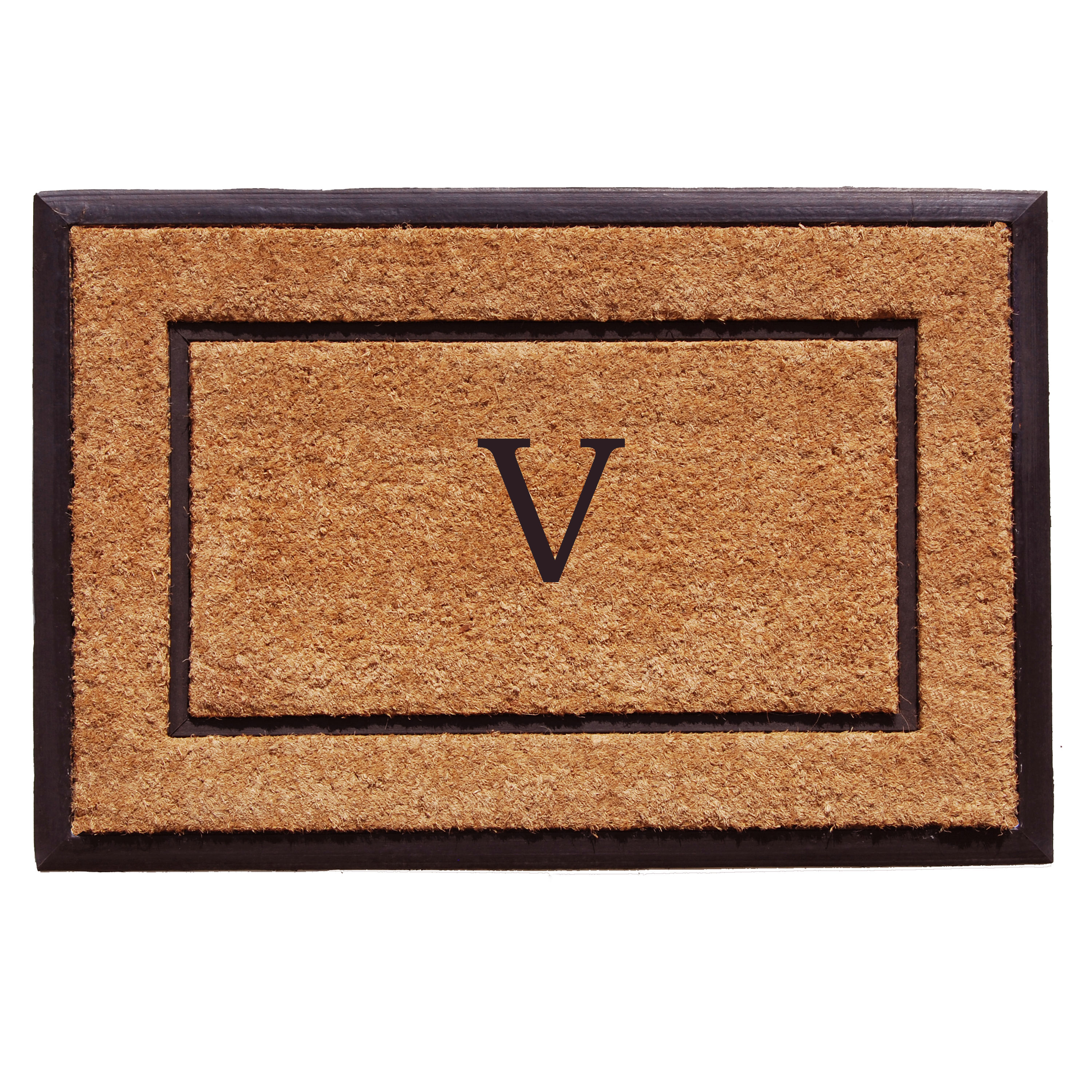 Callowaymills 101632436V 2-ft x 3-ft Natural/Black Coir/Rubber Rectangular Indoor or outdoor Decorative Door mat