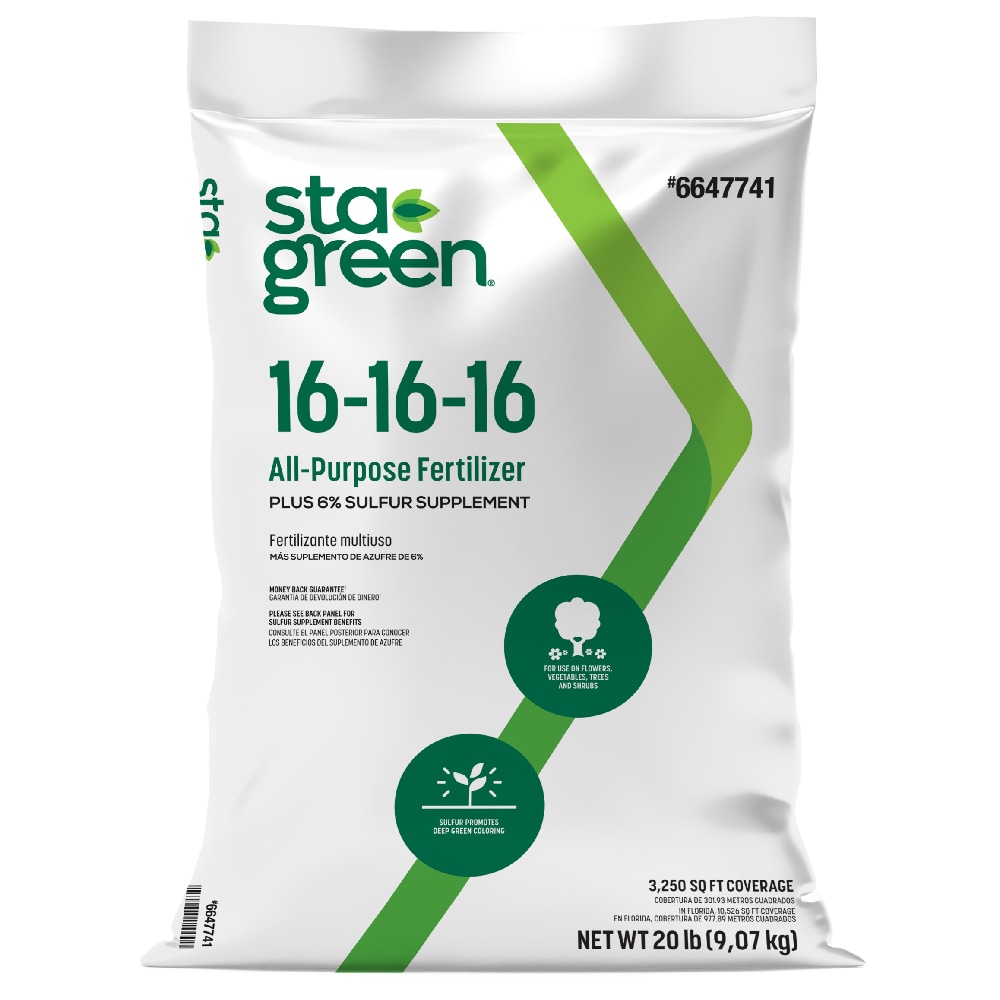 Sta Green 20-lb 6250-sq ft 16-16-16 All Purpose Lawn Fertilizer #SG-20-161616