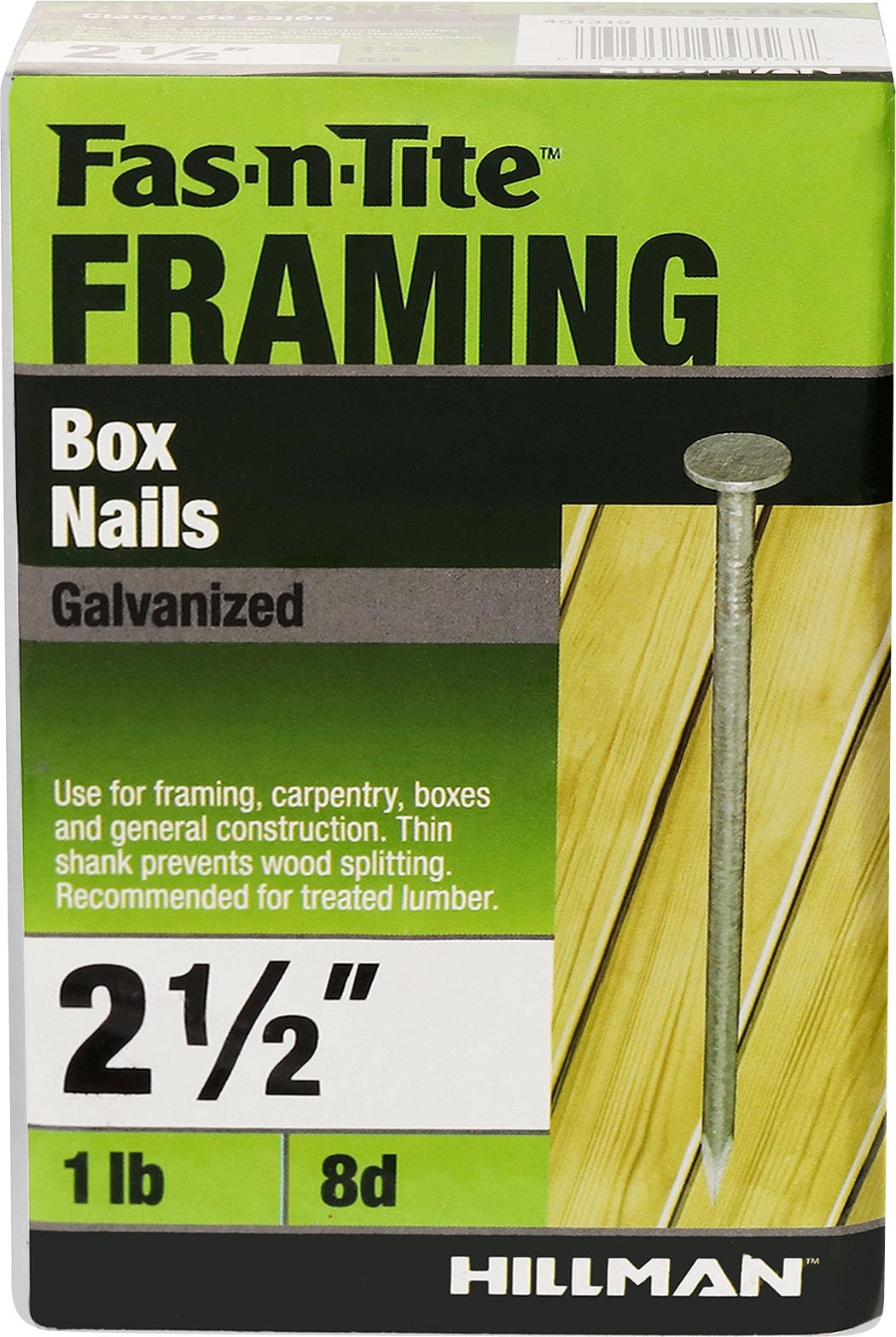 Fas-n-Tite 461319 2-1/2-in x Galvanized Smooth Shank Box nails ( 135 -Per Box )