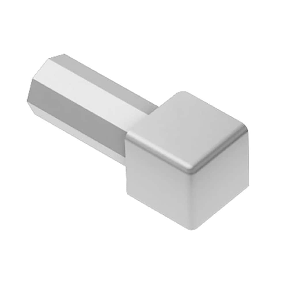 Schluter Systems E/PQ60HG Quadec 0.25-in W x 1.0-in L Light grey PVC Outside corner Tile Edge Trim