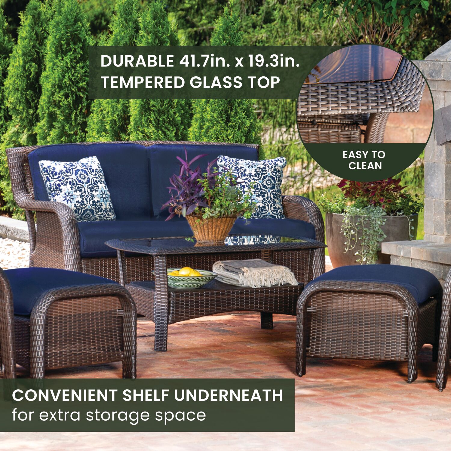 Hanover STRATHMERE6PCNVY Patio-Conversation-Sets - View #5