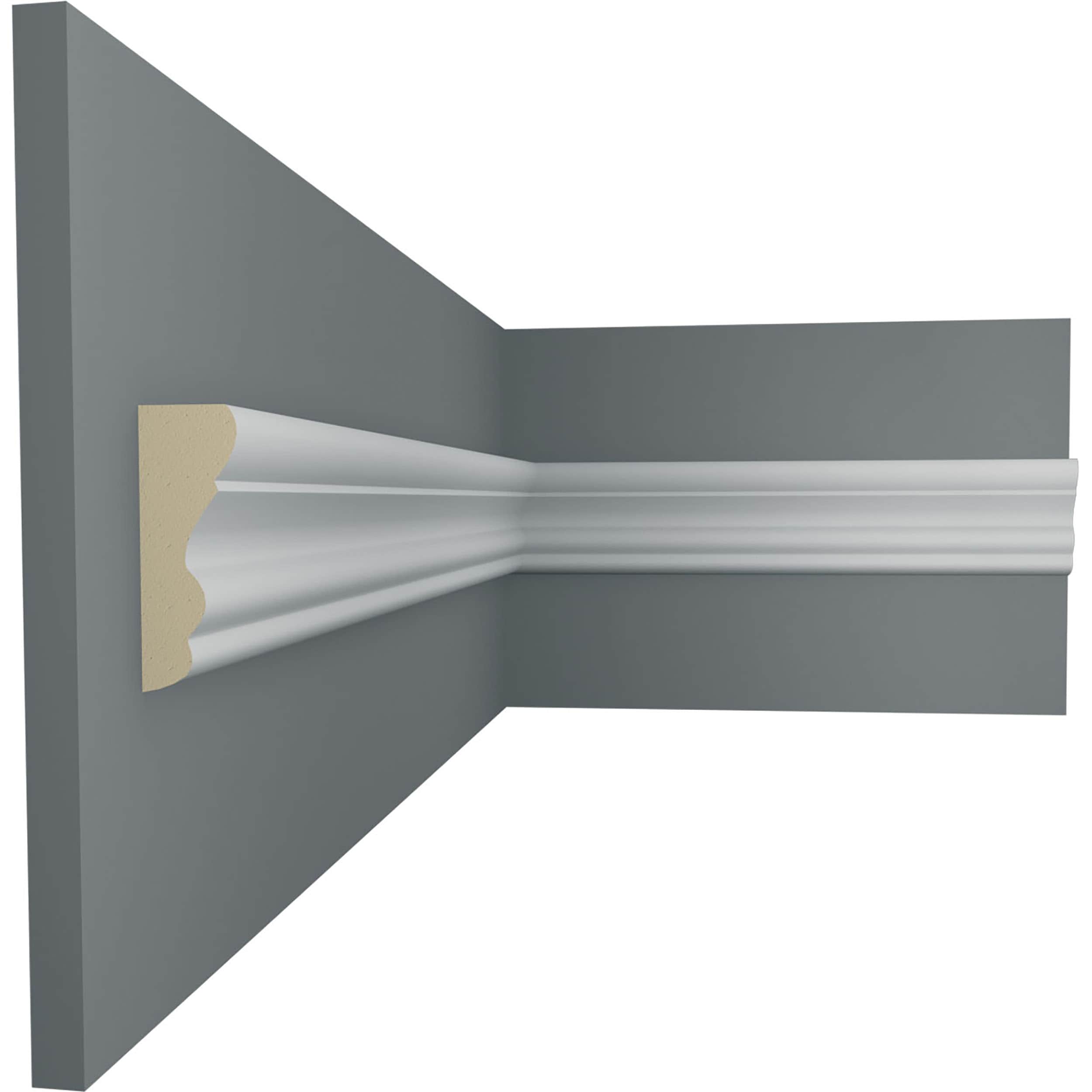 Primed Gray Polyurethane Oxford Crown Moulding 7' 10.5"