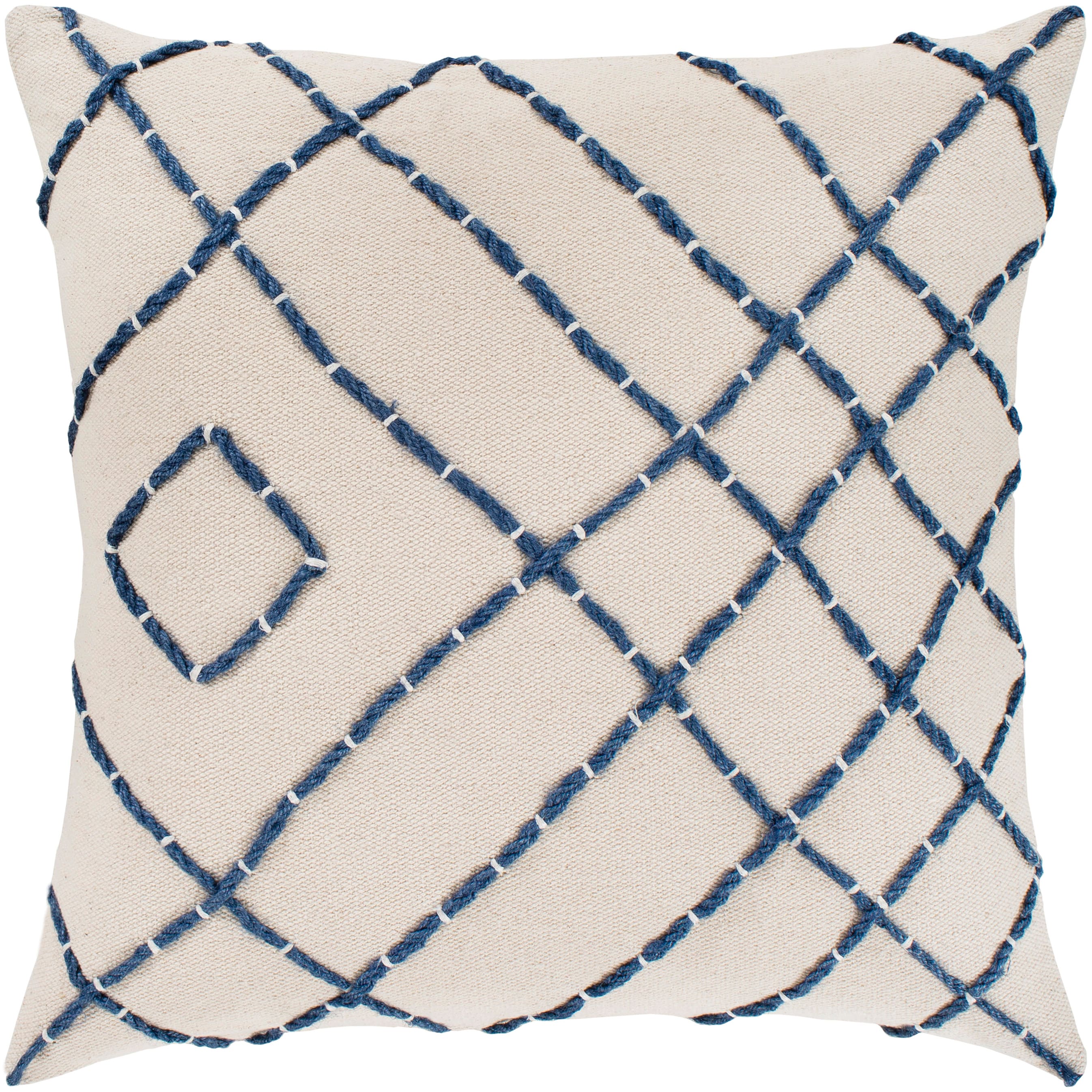 Livabliss EML001-2020 Emilio 20-in x 20-in Cream Indoor Decorative Cover