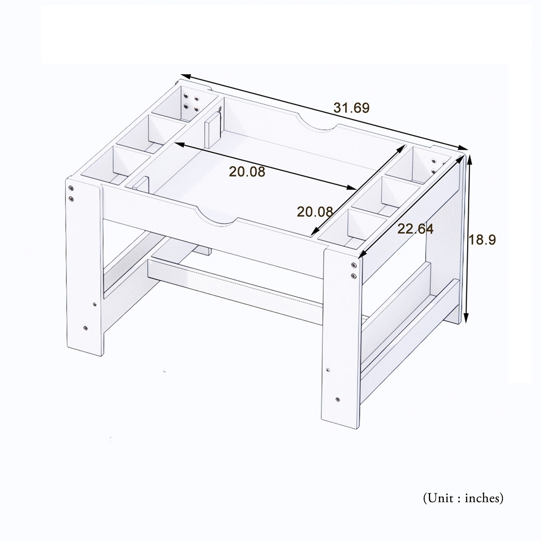 SINOFURN SYA860046WT Kids-Play-Tables - View #3