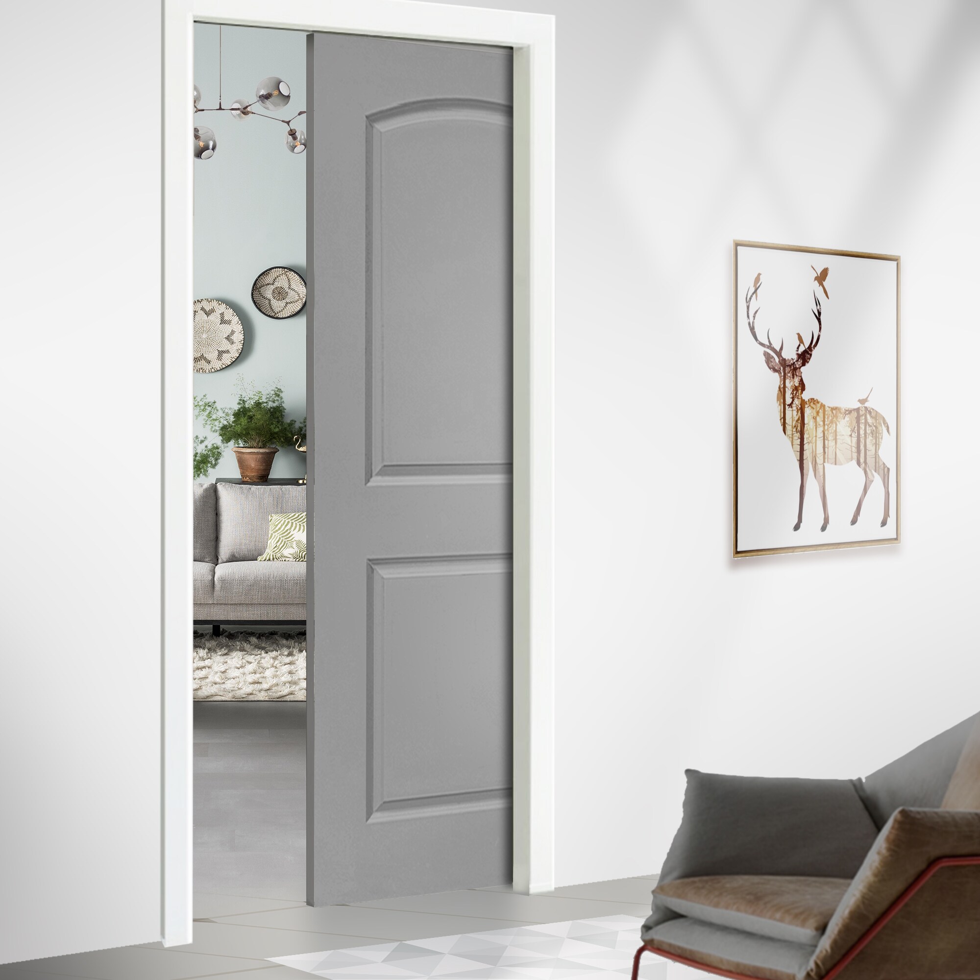 CALHOME PK-2PANEL-AC-30SG Barn-Doors - View #2