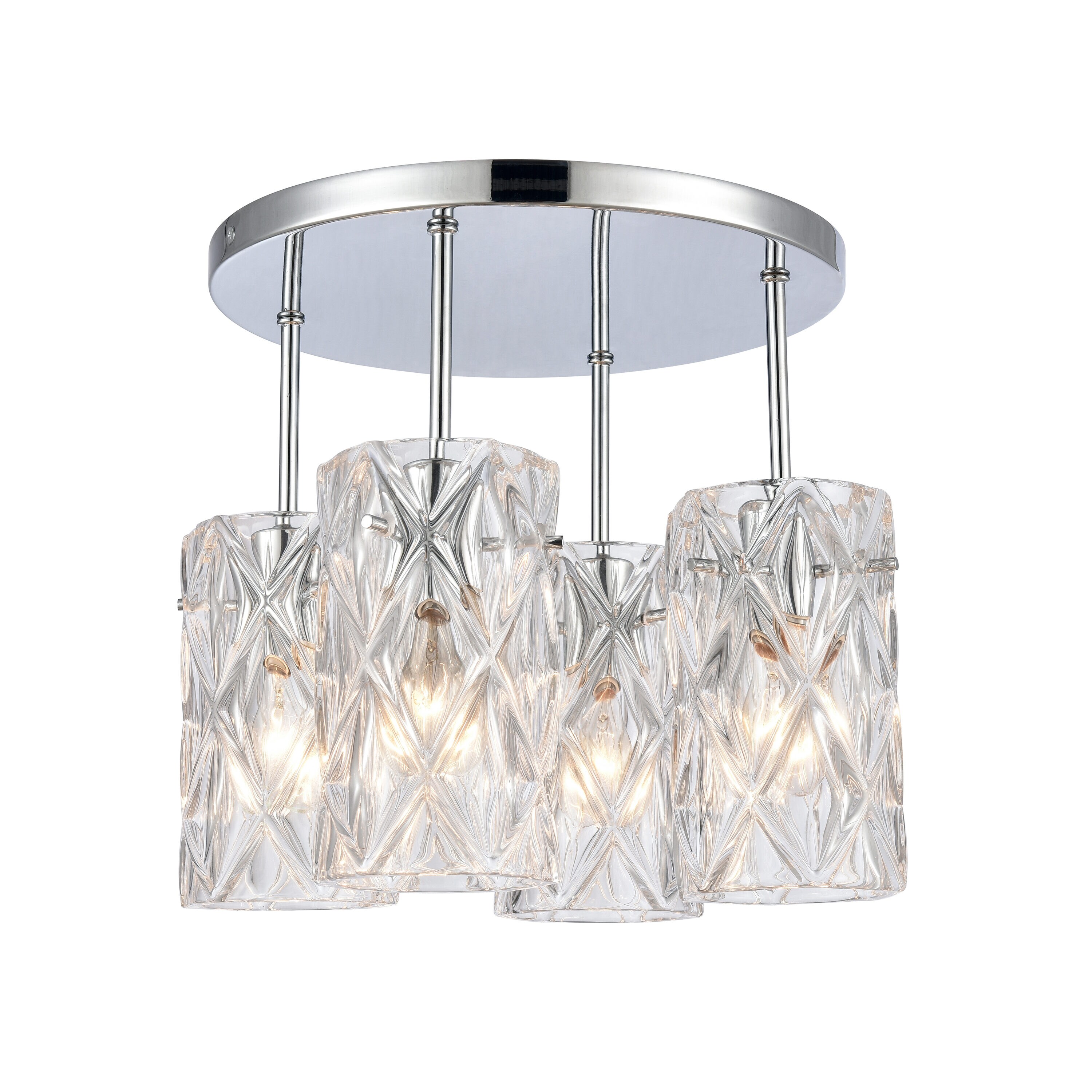 Westmore by ELK Lighting LW-220711238 Orlando 4-Light Polished Chrome Semi-Flush mount light