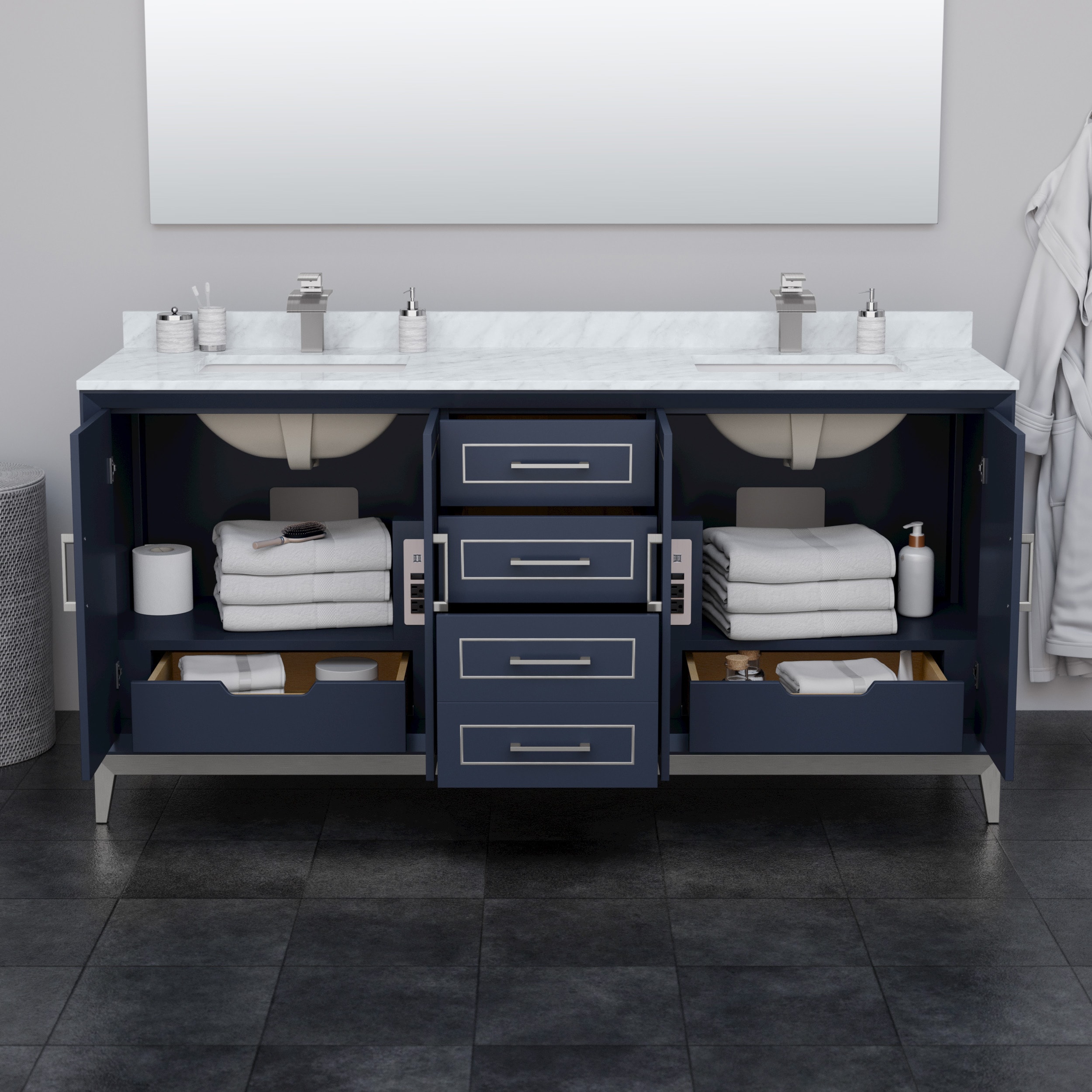 Wyndham Collection WCH515172DBNC2UNSMXX Bath-Vanity-Combo - View #3