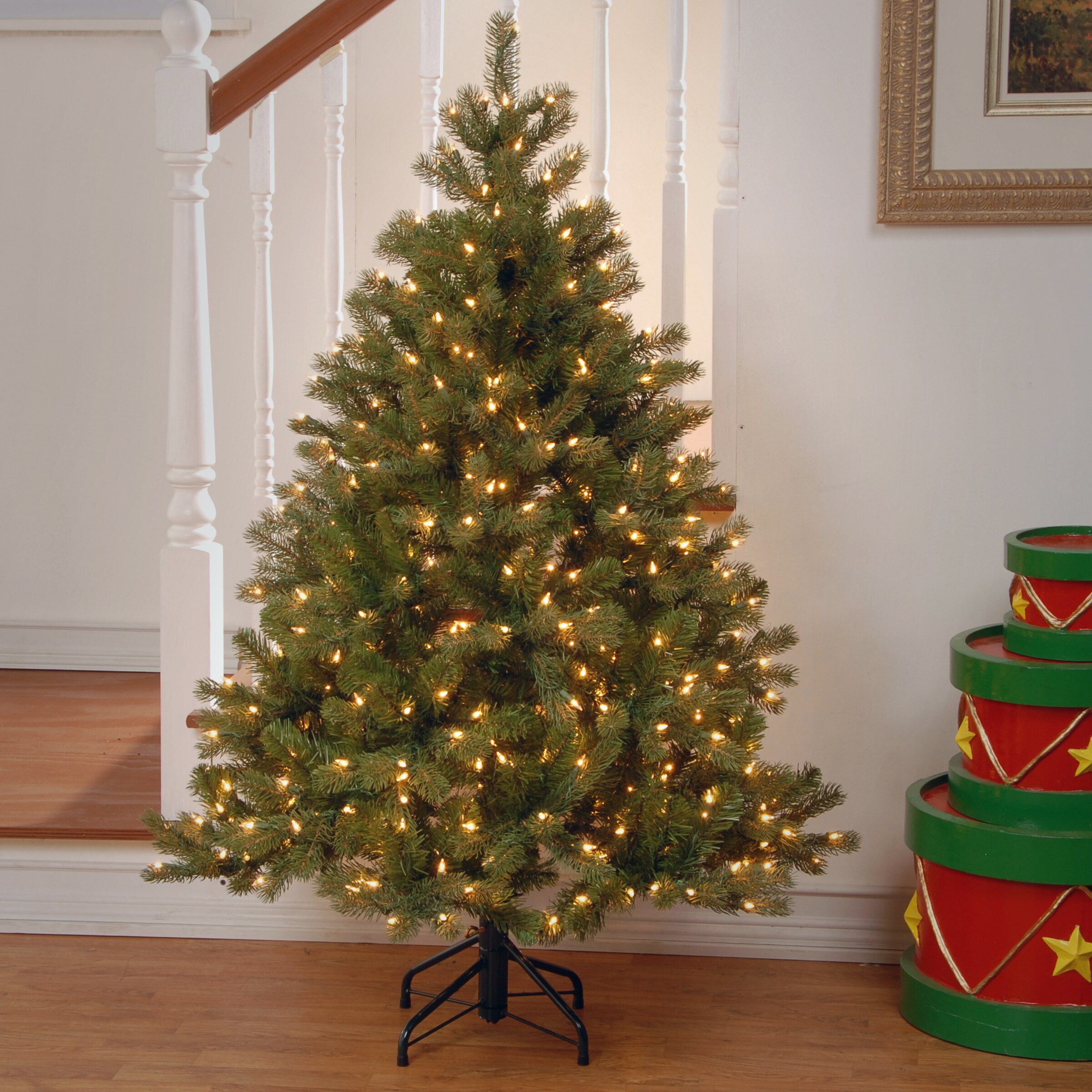 National Tree Company 4.5-ft Douglas Fir Pre-lit Artificial Christmas ...