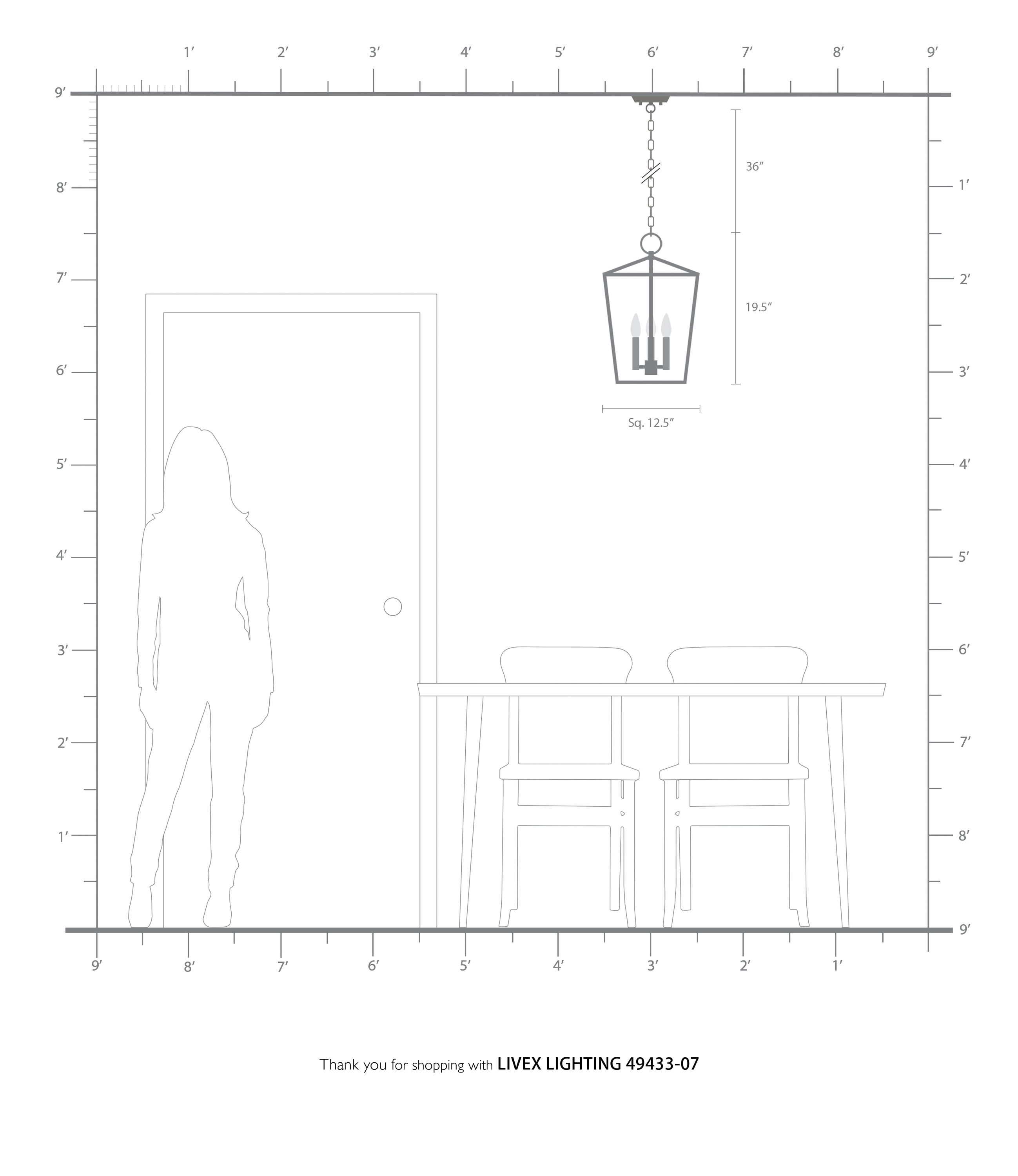 Devonshire Bronze 3-Light Convertible Lantern Pendant