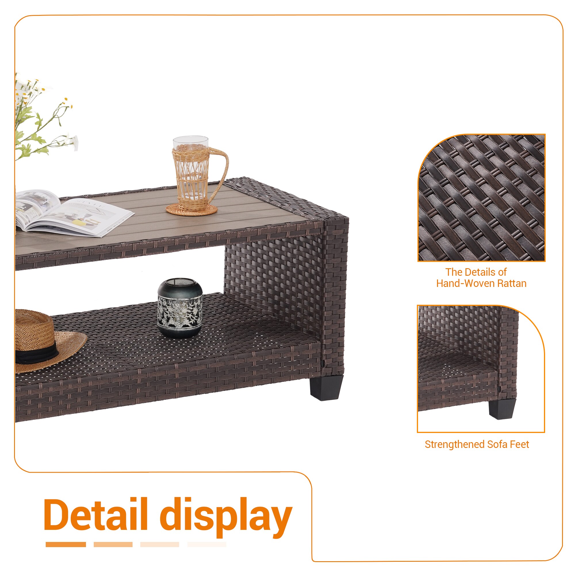 Sonkuki SD-ET-115T1-BN Patio-Tables - View #2