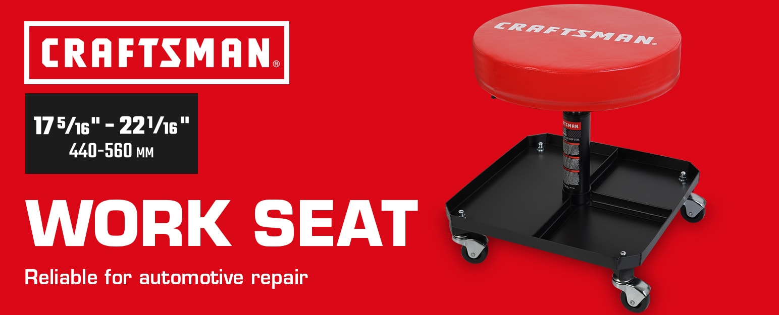 CRAFTSMAN 28.5-in x 17-in Work Seat in the Creepers & Work Seats