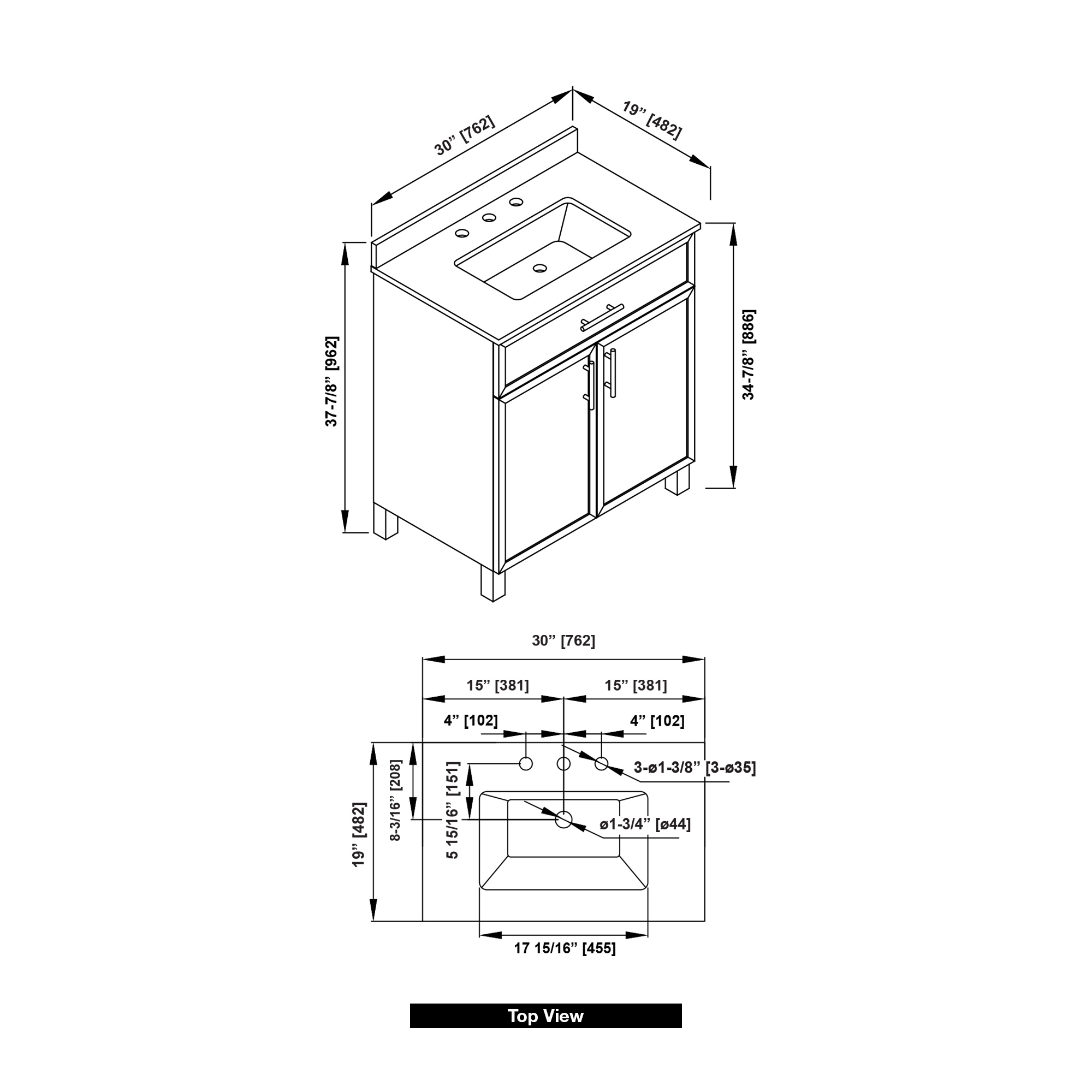 Style Selections DOLTON 30W Bath-Vanity-Combo - View #3