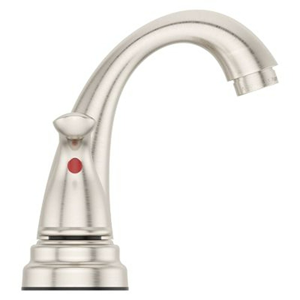 Pfister Brushed Nickel 4 In Centerset 2 Handle Watersense Bathroom Sink Faucet With Drain In The