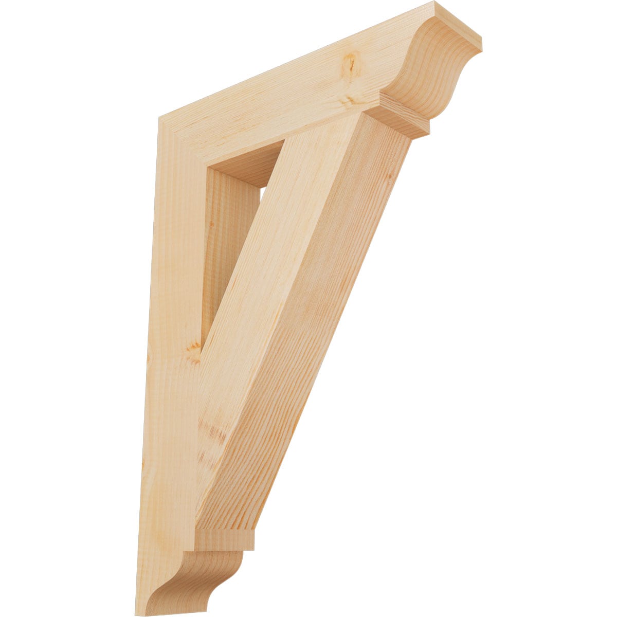 Ekena Millwork BKT04X18X26TRA01SDF Traditional traditional smooth 3-1/2-in x 18-in x 26-in Douglas fir Brown Wood Standard bracket
