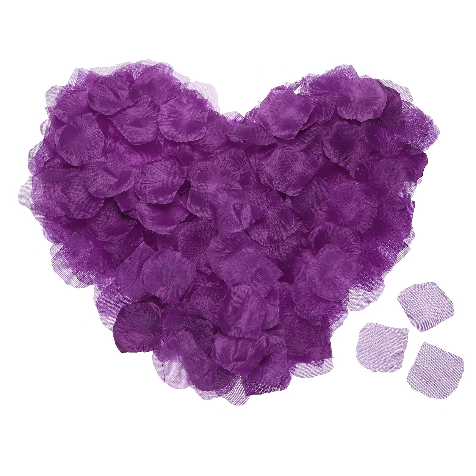 Unique Bargains - Silk Artificial Flower Rose Petals Dark Purple Wedding Faux Flowers 2 Inch x 2 ...
