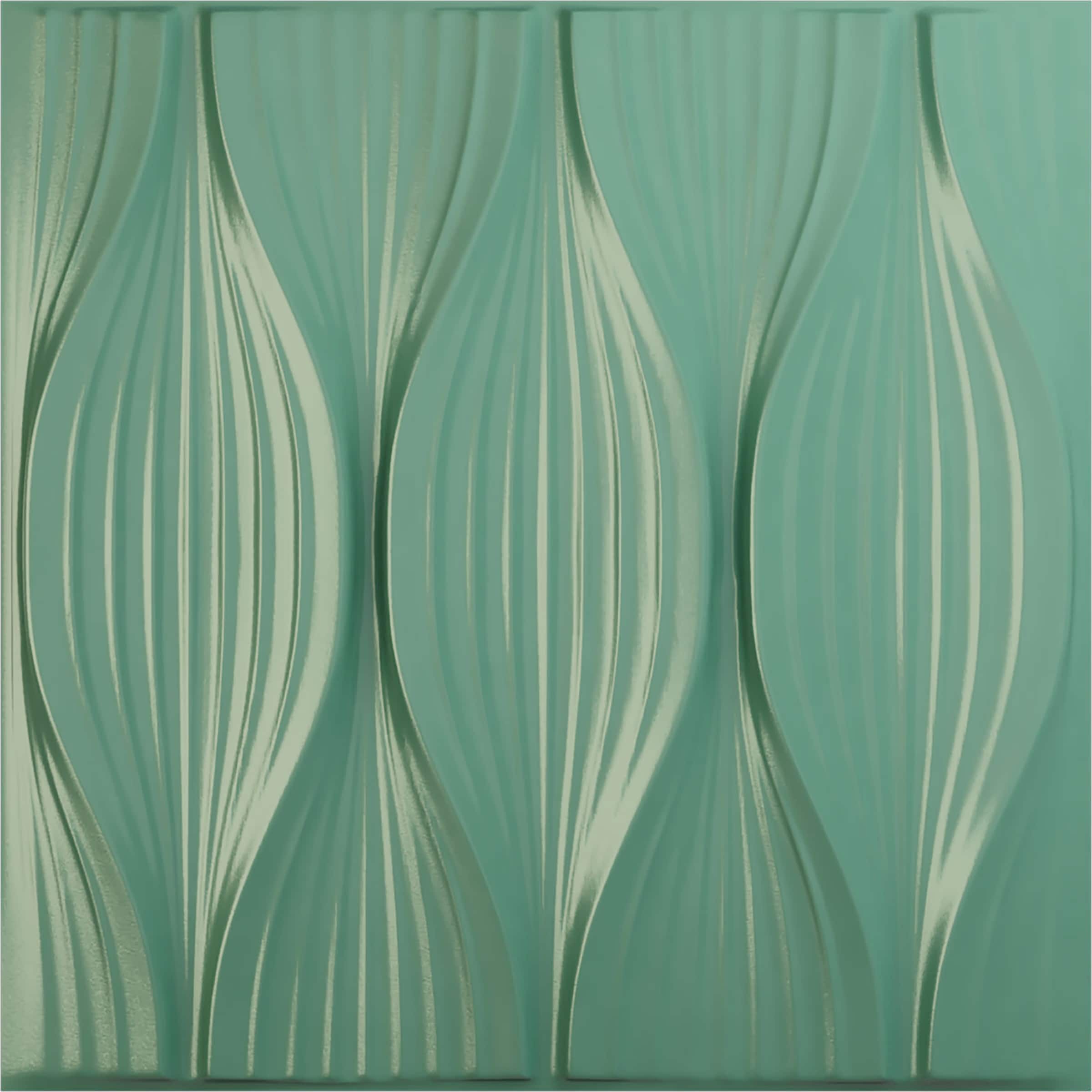 Ekena Millwork WP20X20WWFSM-CASE-12 19-5/8-in x 19-5/8-in Embossed Paintable/Stainable Green PVC Wall Panel ( 12 -Pack, Covers