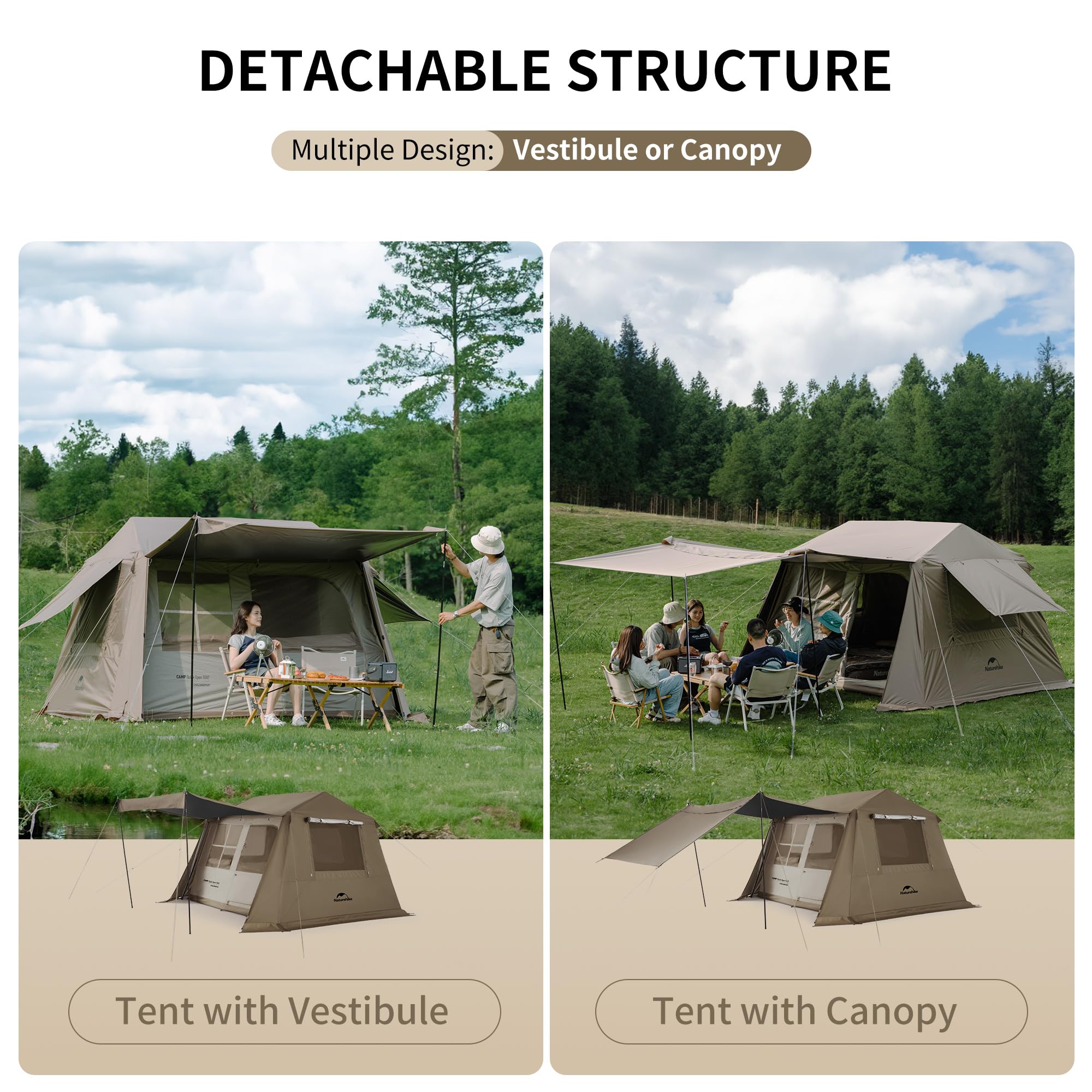 campingplatz zelt preise Coleman Rock Springs 4 | mit 2 Eingängen für Camping & Festival 18.2Ah Farbe:Fennel Tan DYU T1: Günstiges E-Klapprad