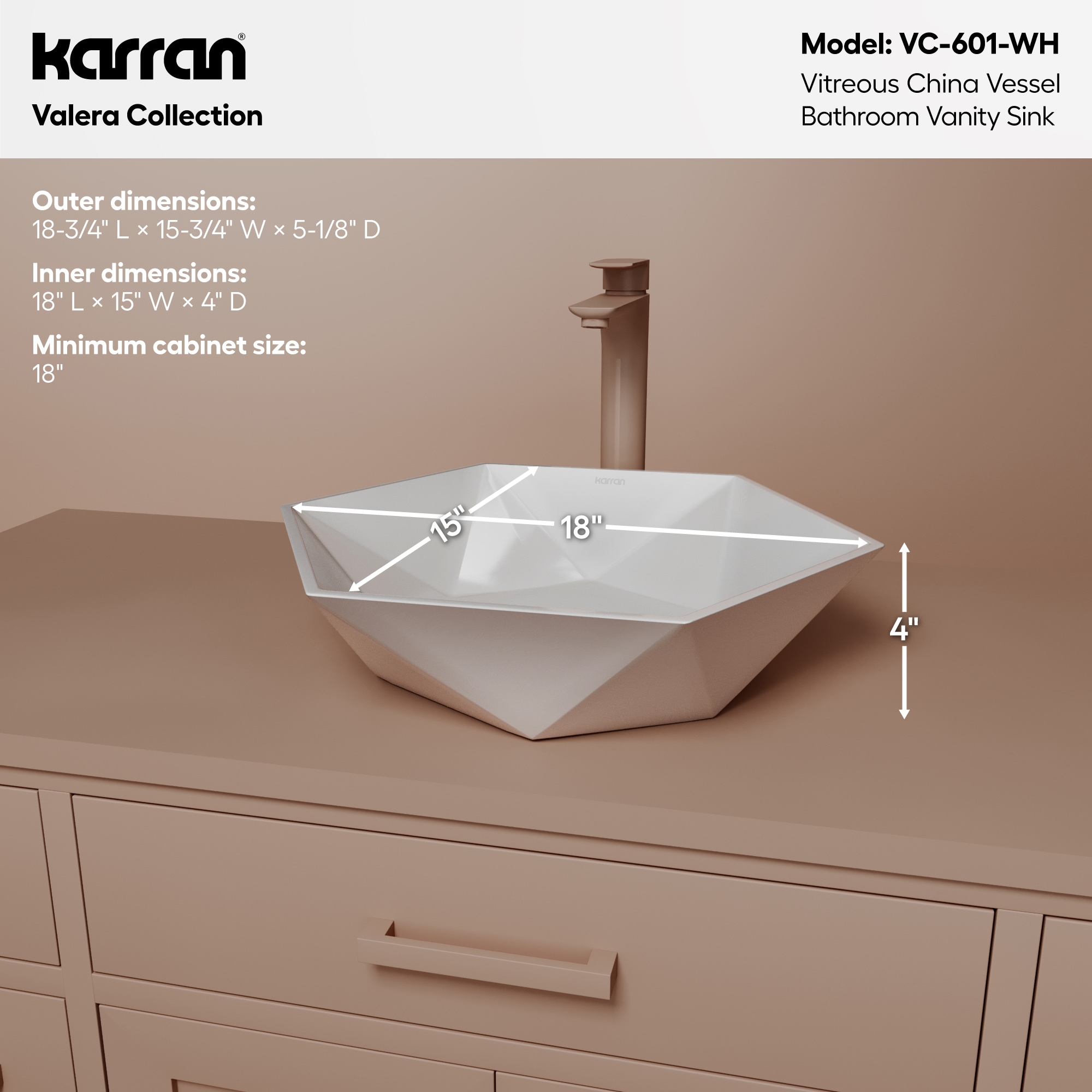 Karran VC-601-WH Bath-Sink - View #5