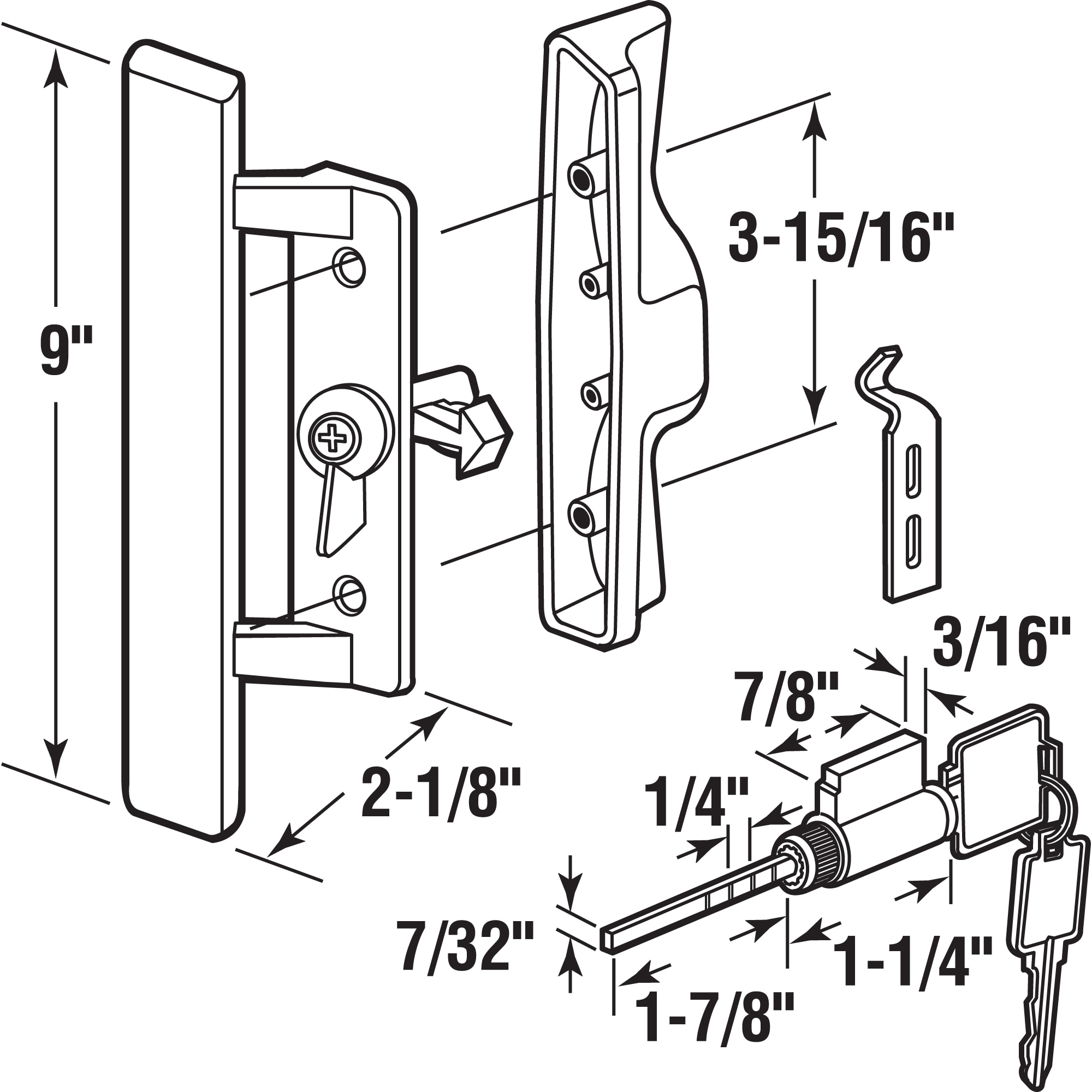 Prime-Line C 1132 Sliding-Patio-Door-Handles - View #2