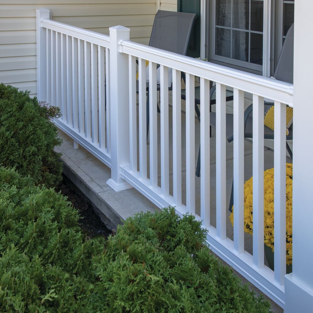 Freedom Bella Premier Series 8-ft x 3-in x 3.5-ft White Vinyl Deck Rail ...