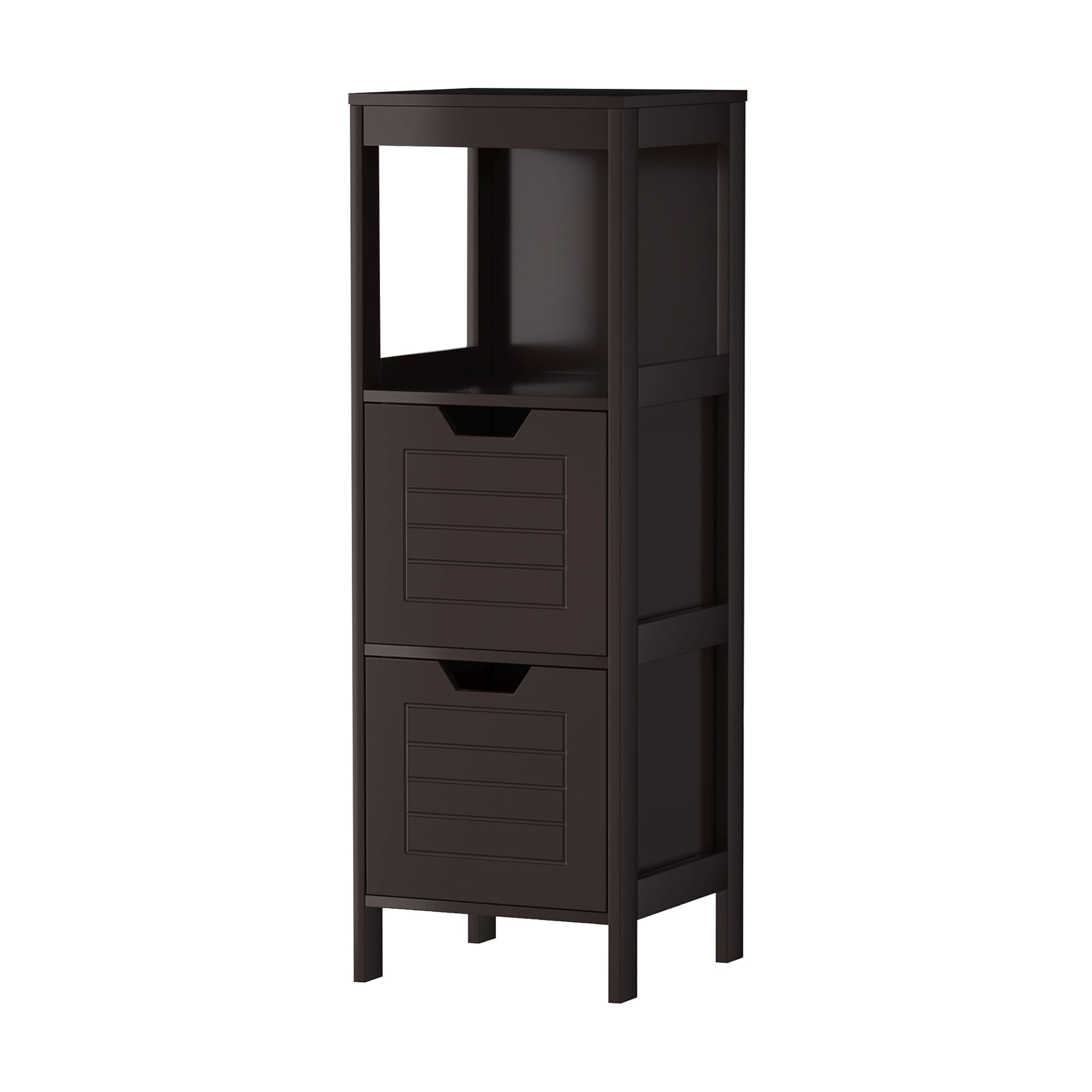 WELLFOR 12-in x 35-in x 11-in Gray Freestanding Corner Linen Cabinet