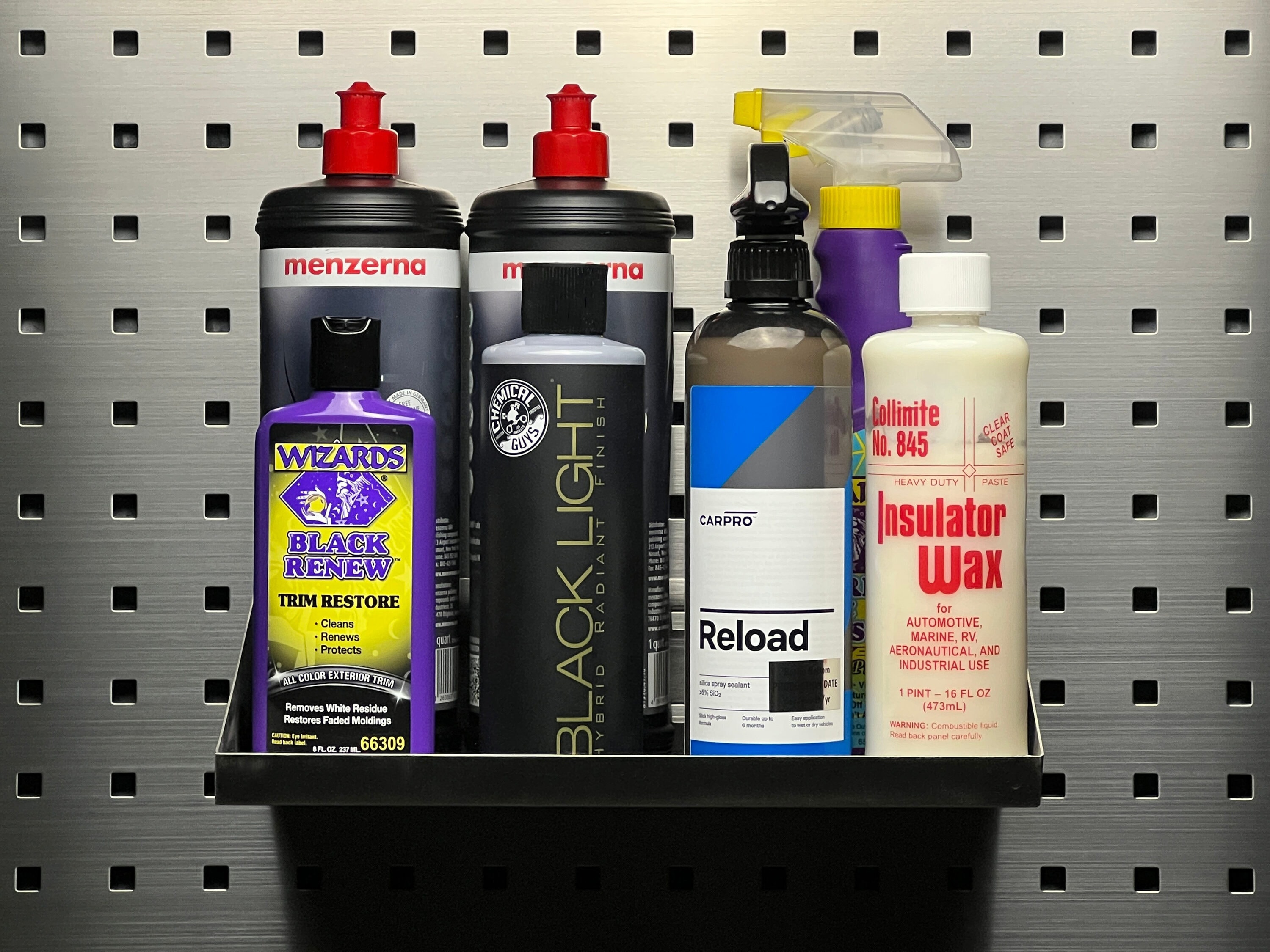 12" x 6" Stainless Steel Pegboard Shelf with Lip