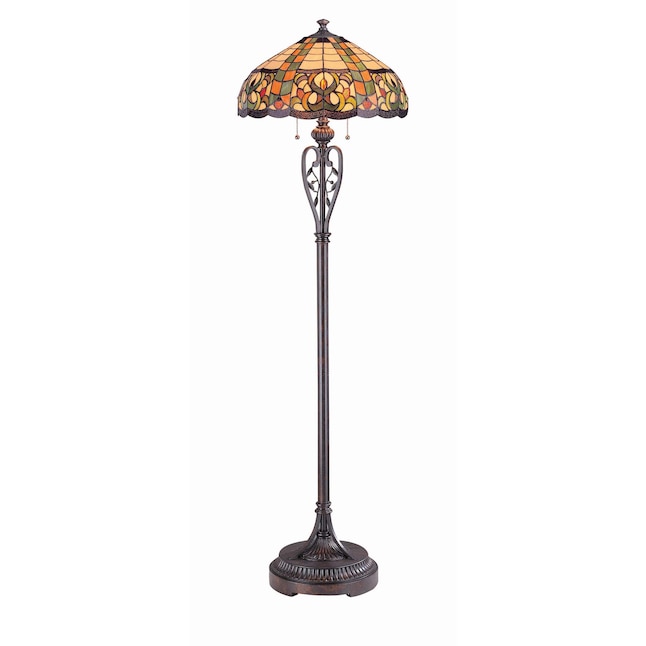 Lite Source 60-in Antique Brown Shaded Floor Lamp in the Floor Lamps  department at Lowes.com